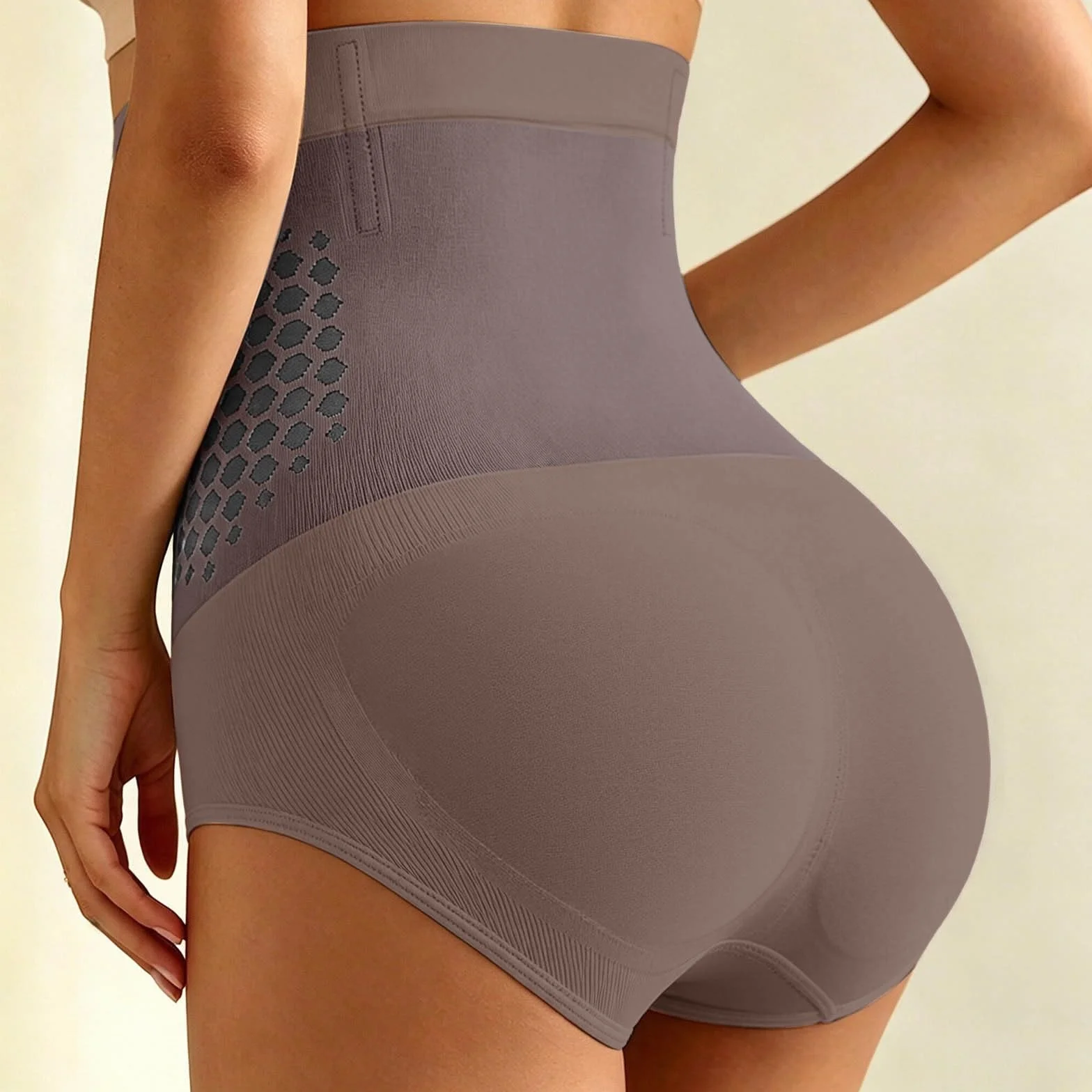 Pantalones Moldeadores 4-En-1 Sin Costuras Cintura Alta Control Abdominal Levantamiento Glúteos Antideslizantes Mujer