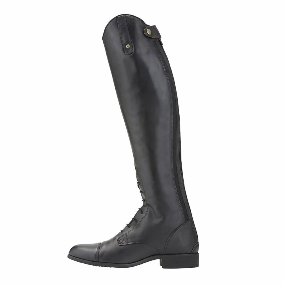 Botas ecuestres retro de piel sintética para mujer, con cremallera trasera, para exteriores, tamaño grande, con cordones, para carreras de caballos