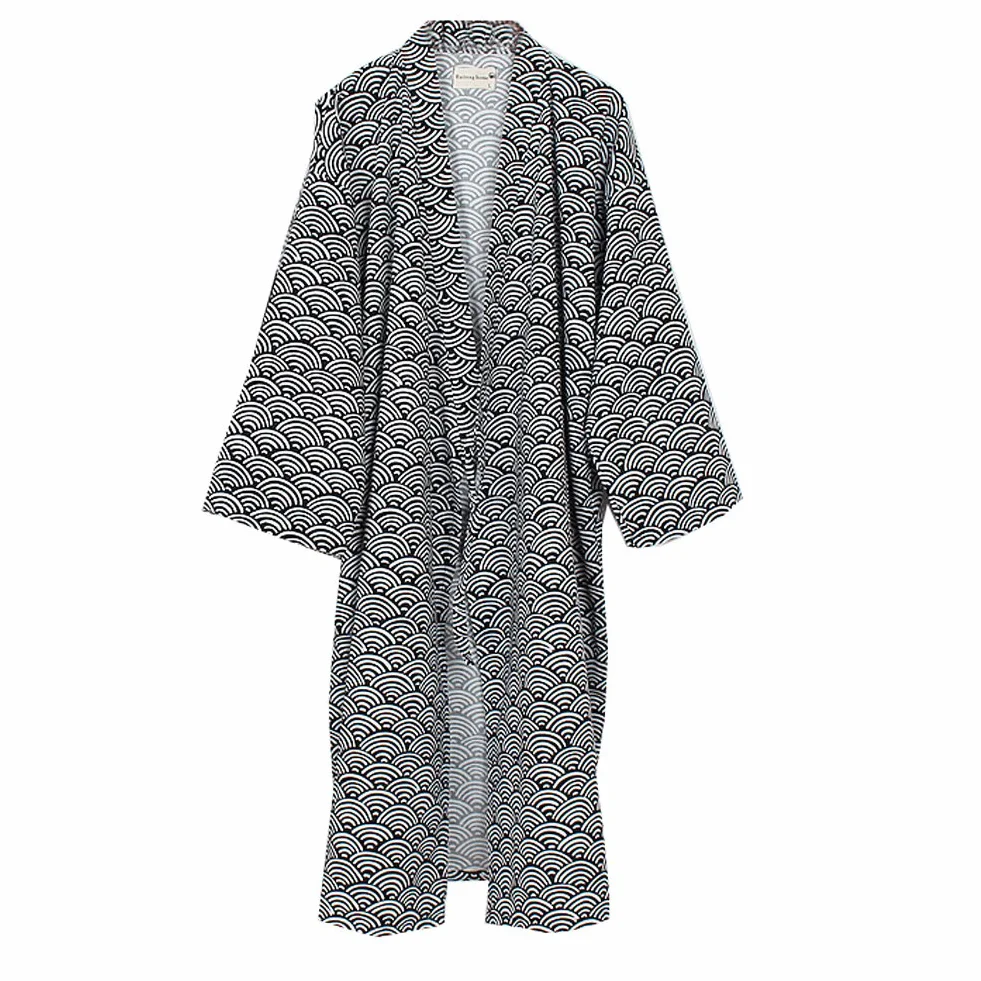 Hombres Yukata Robes Kimono Robe Khan Vaporos Ropa Pijamas # 04