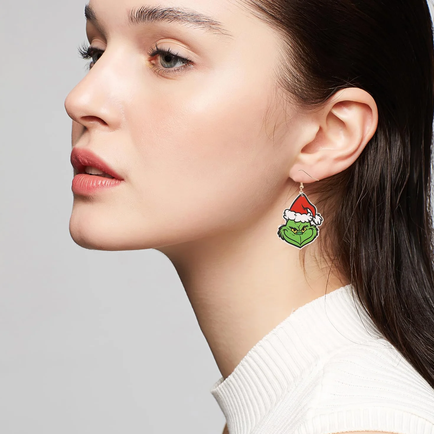 Grinch Pendientes de Navidad colgantes de gota Zinc regalo para niñas