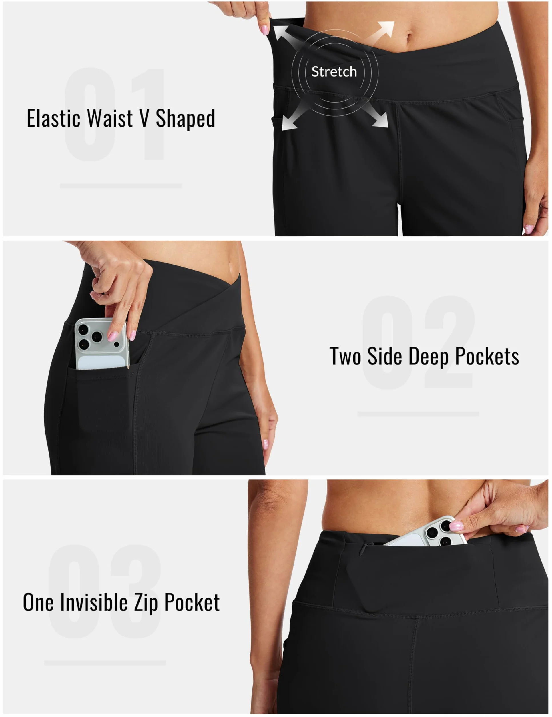 Pantalones Cortos Mujer Shorts Deportivo Yoga Gym Fitness con Bolsillos