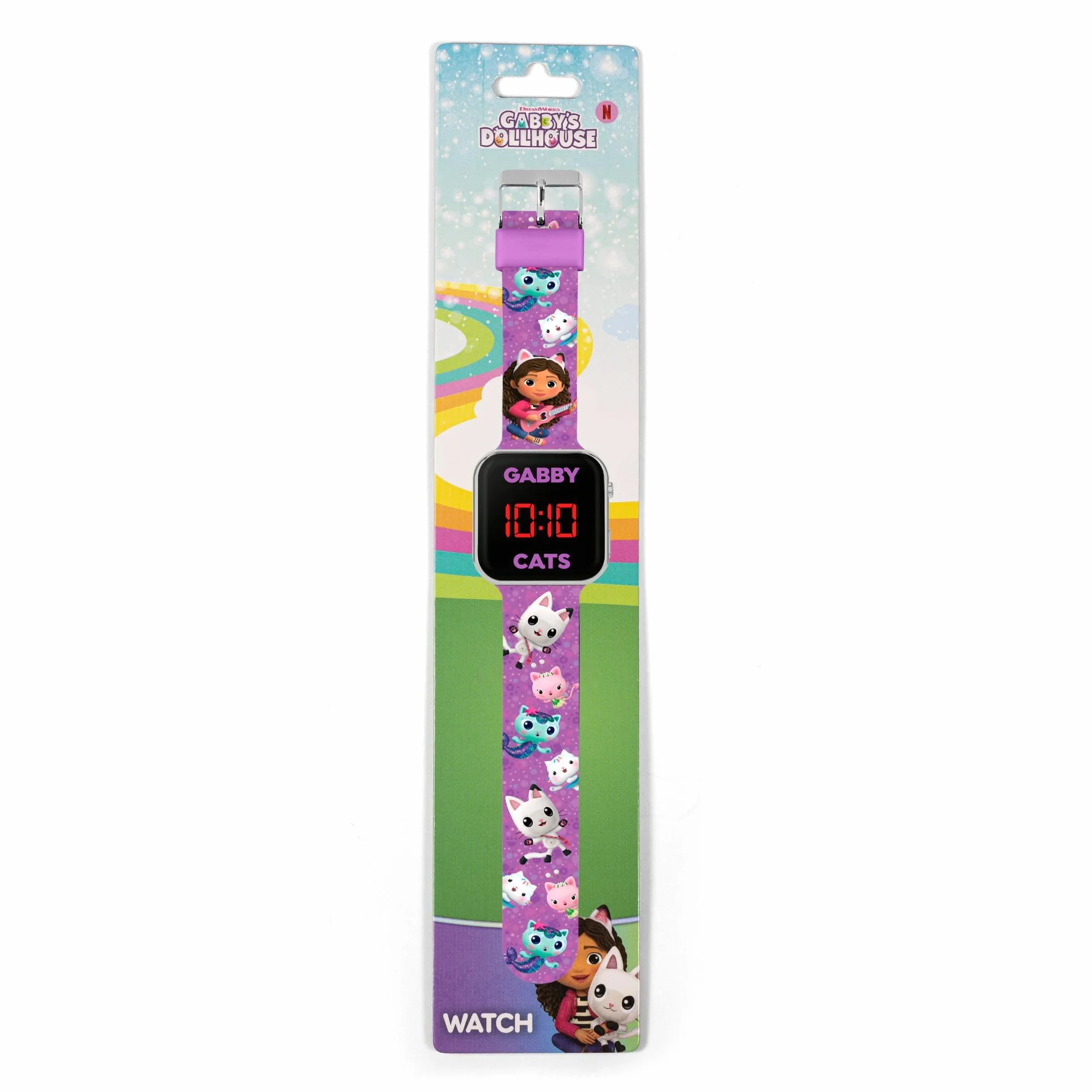 Disney Reloj Digital de Cuarzo para niña Morado GAB4033