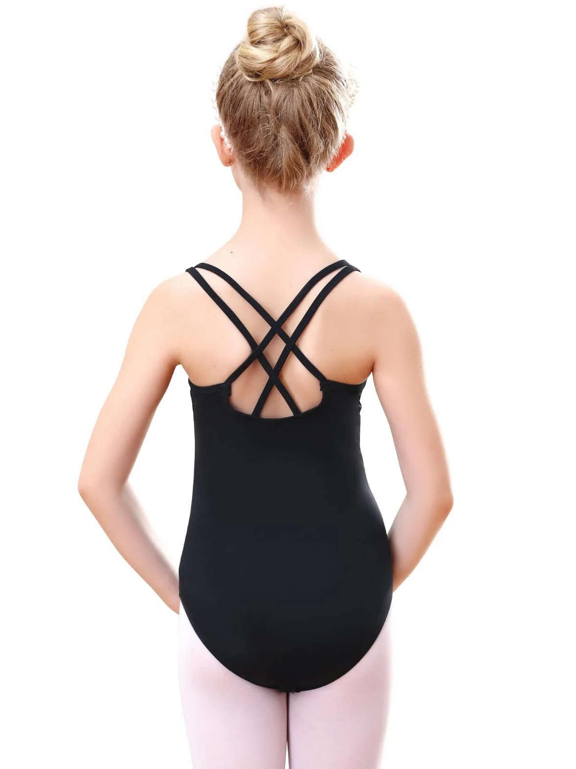 Leotardo Negro Ballet para Niñas 3-13 Años Ropa de Baile Gimnasia