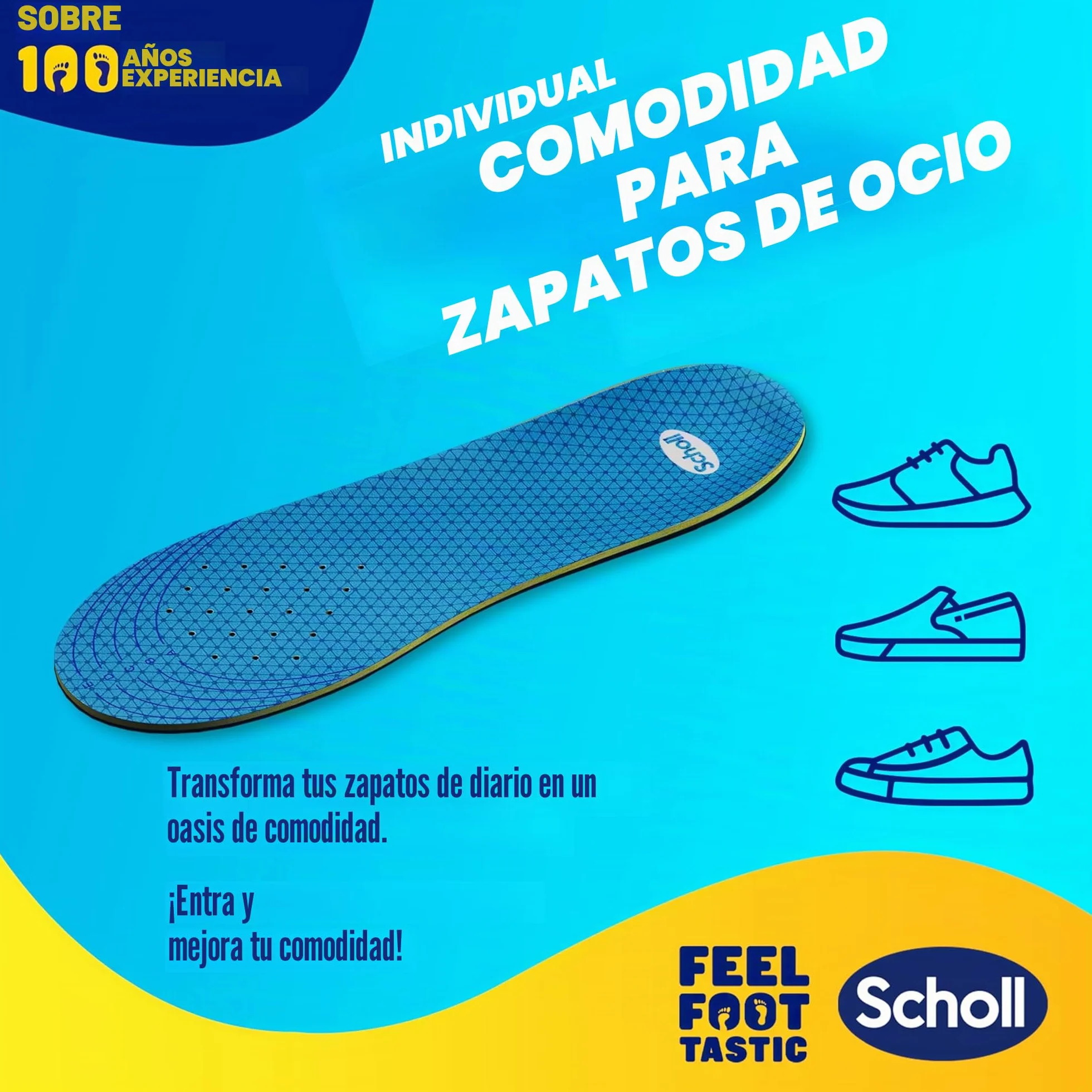 Scholl GelActiv Plantillas Everyday para hombres, talla 40, amortiguación de espuma viscoelástica y tecnología GelWave
