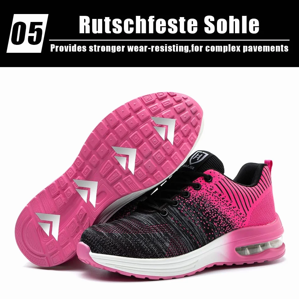 Zapatos de Seguridad Hombre Mujer con Punteras de Acero Transpirable Ligero