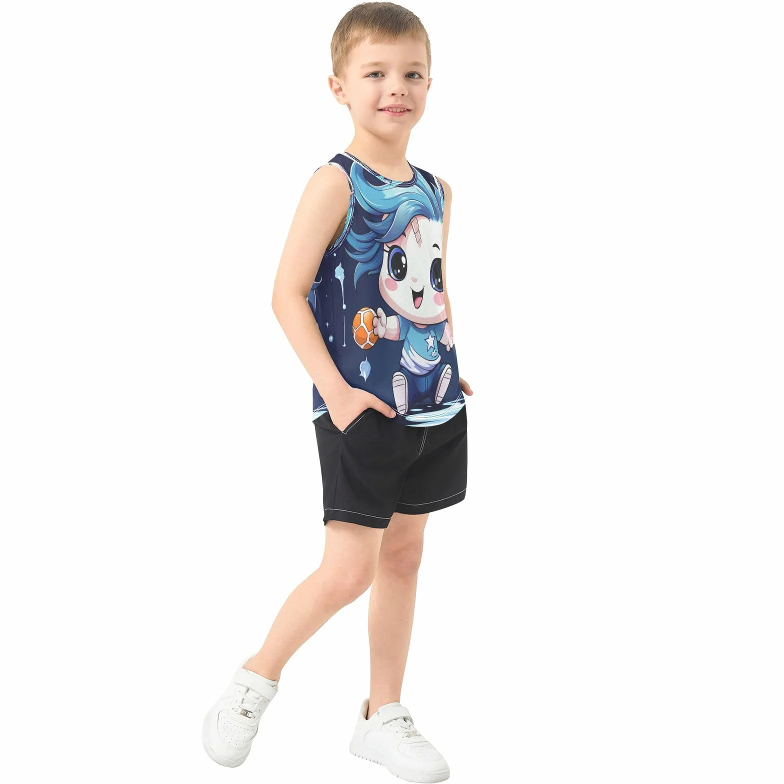 Dibujos Animados Lindo Unicron Camisetas Sin Mangas Tipo Tank Top para Niños Jóvenes