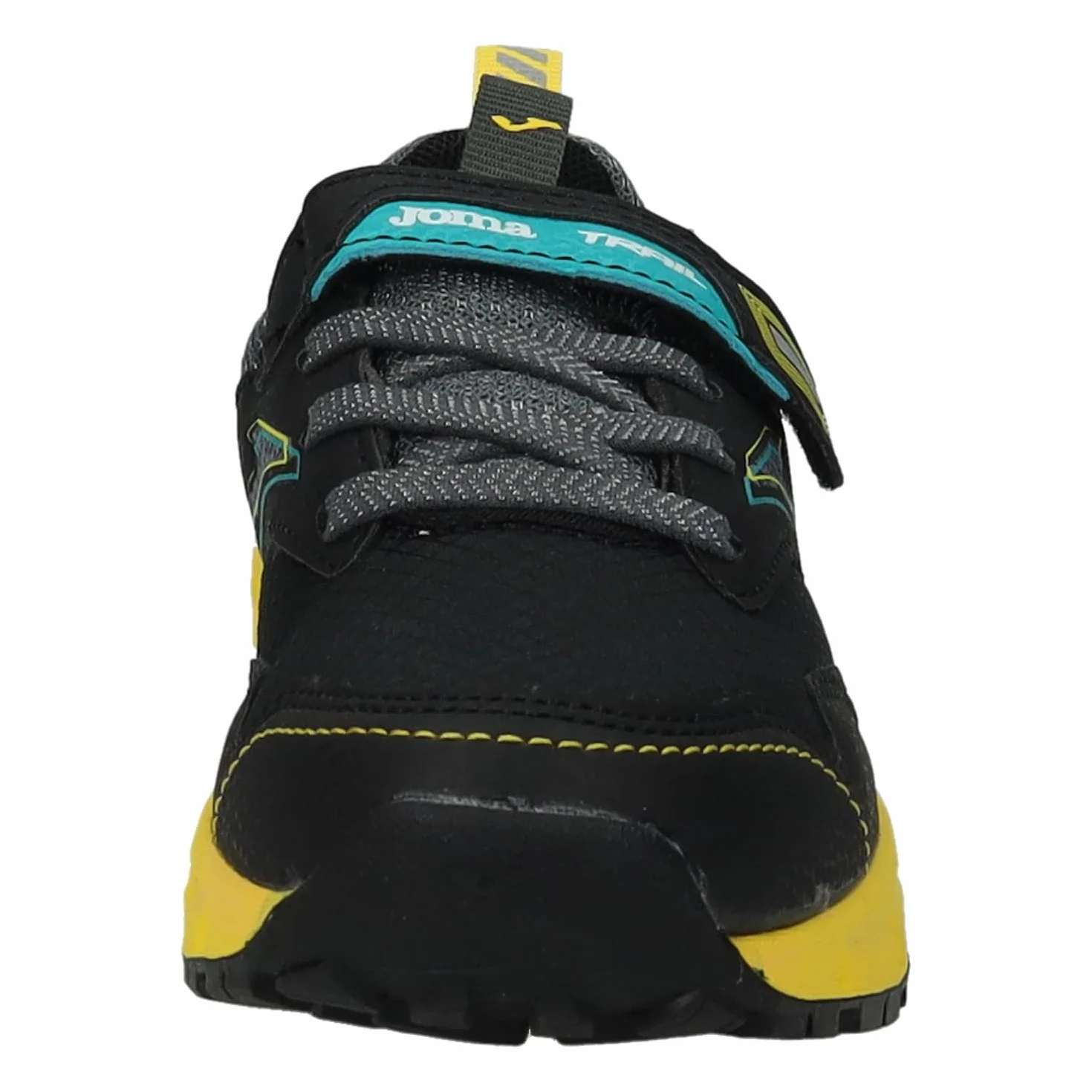 Joma JTUNS2501V Zapatillas Trail niño Tundra Cierre Adhesivo Cordones elásticos Negro Amarillo