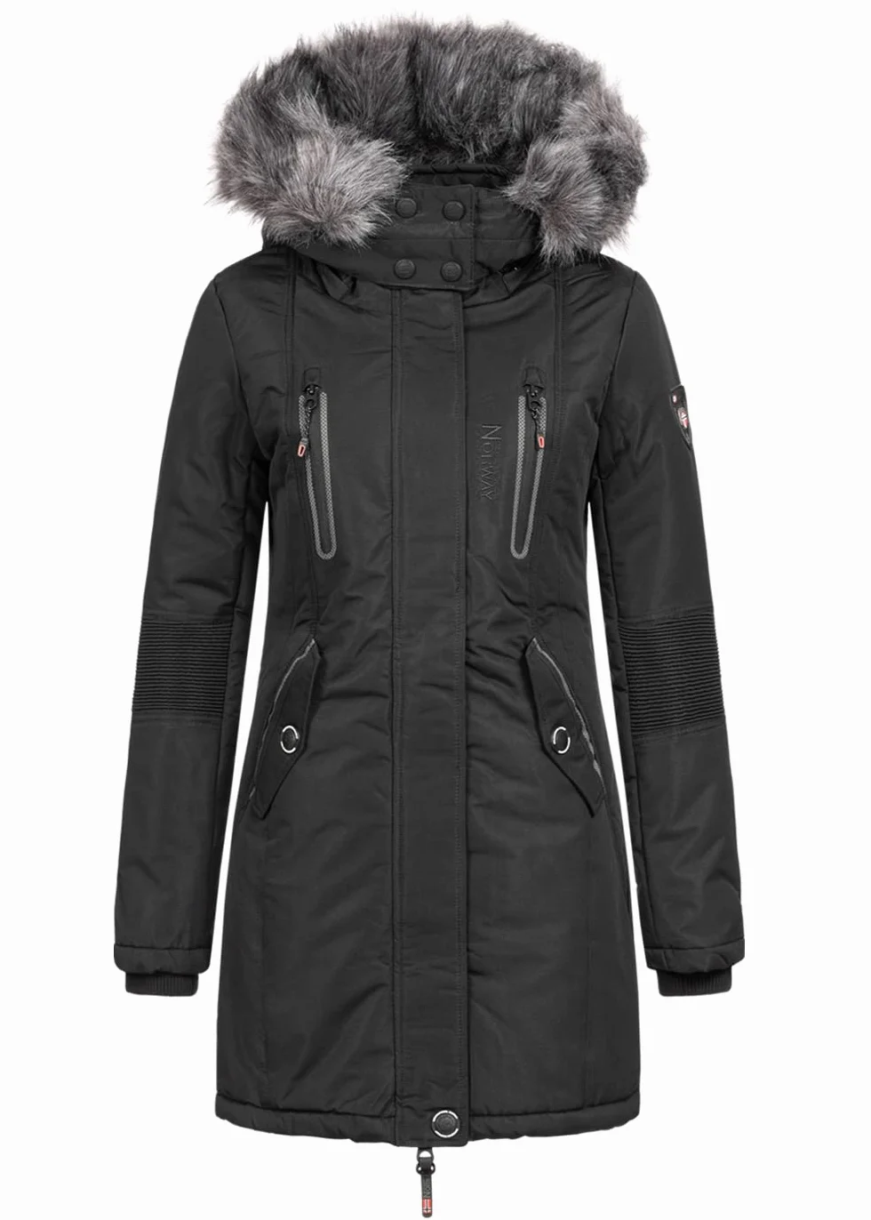 Geographical Norway Coraly Lady Parka Mujer Otoño Invierno Cálido Abrigo Capucha Chaqueta A Prueba De Viento