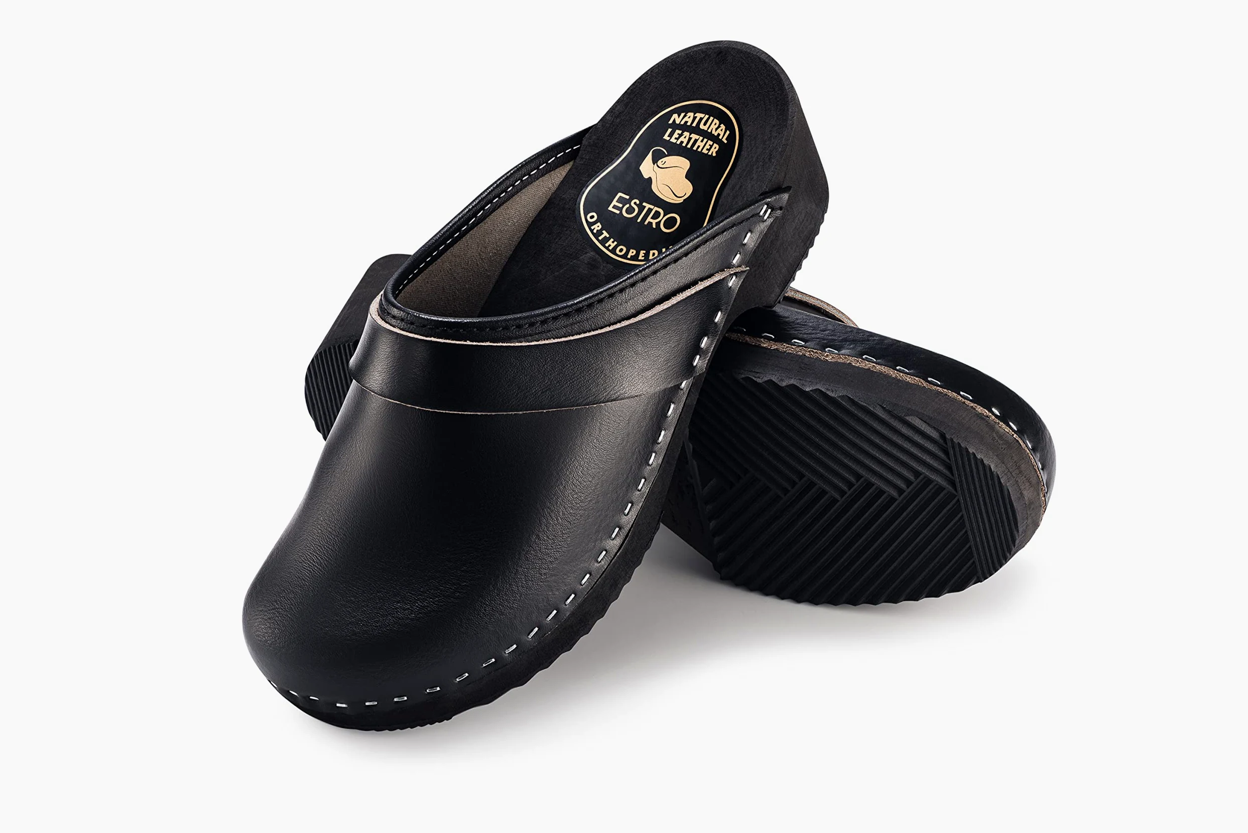 ESTRO Zuecos para Mujer Calzado Hombre Sanitario De Madera De Trabajo CDL07
