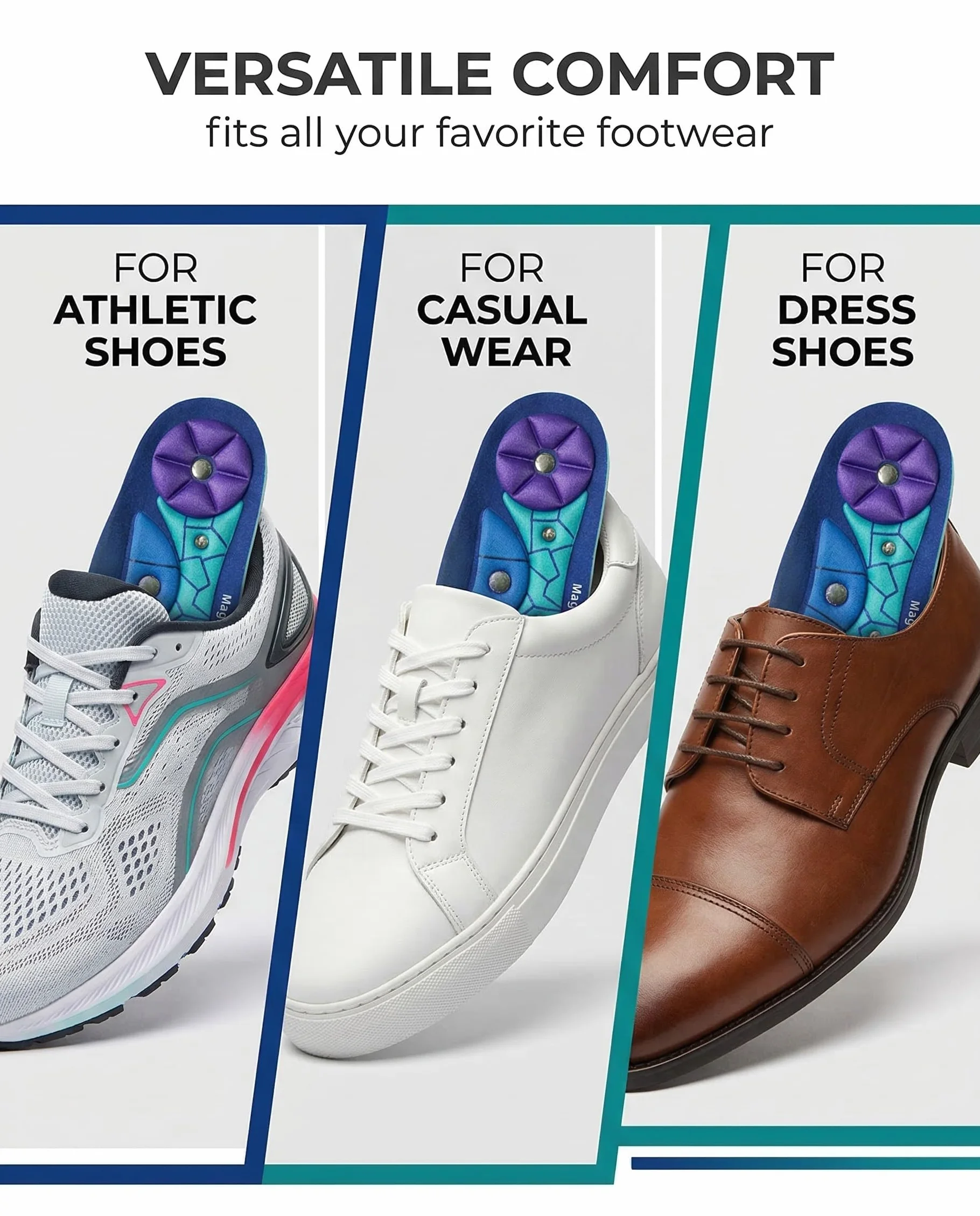 Plantillas Magnéticas Ortopédicas para Fascitis Plantar, Acupresión, Hombres y Mujeres (Azul, S)