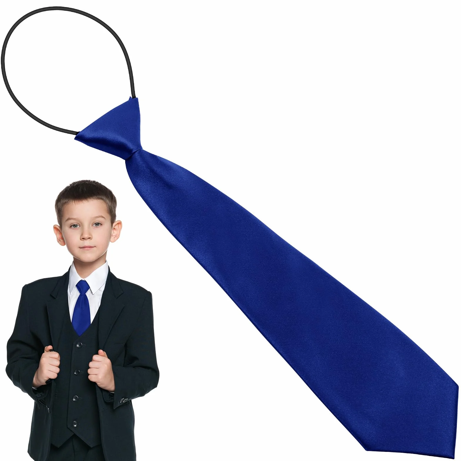 URAQT Pajarita de Satén para Niños 10x5 cm Preabrochada Ajustable con Hebilla para Uniformes Bodas