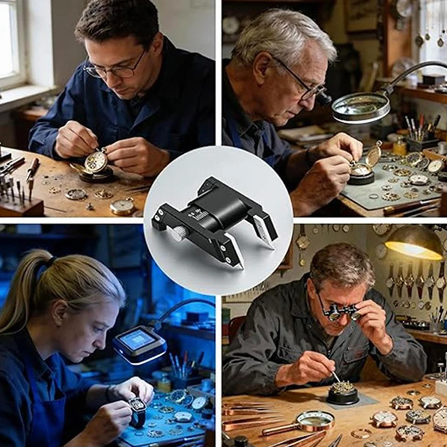 Kit De Herramientas Ajuste Reloj Ajustador Ergonómico De Reparación Rápida | Kit de Ajuste y Reparación, Herramientas para Relojes Reemplazo, ajuste, cambio batería, correas y relojeros