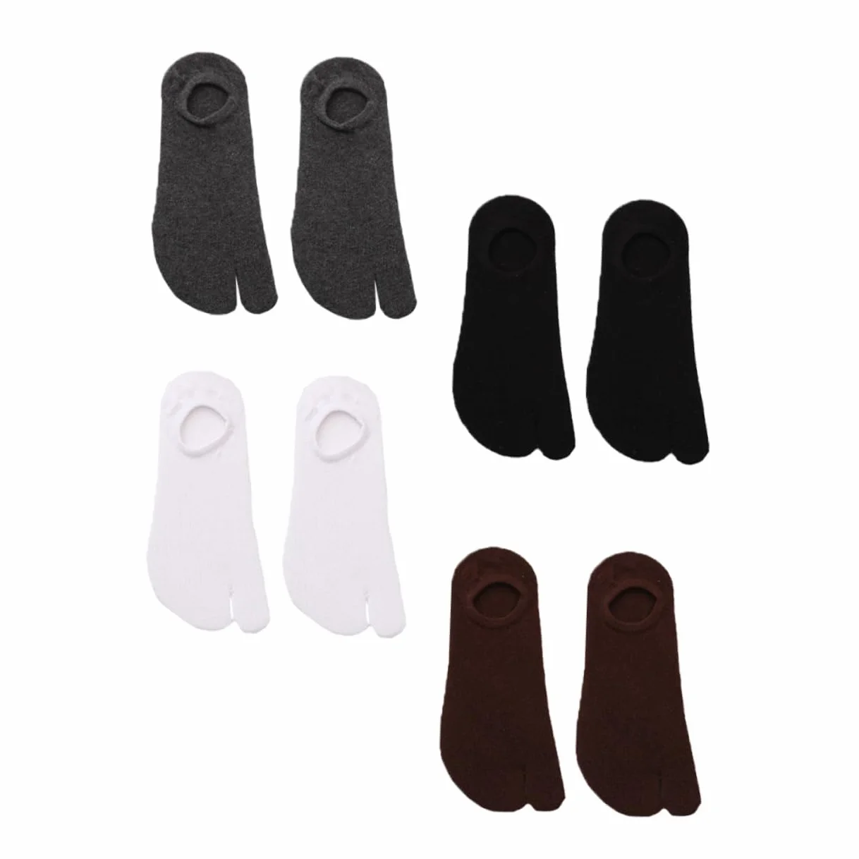 SOIMISS 4 Pares Calcetines Tabi Algodón Invisibles Hombre