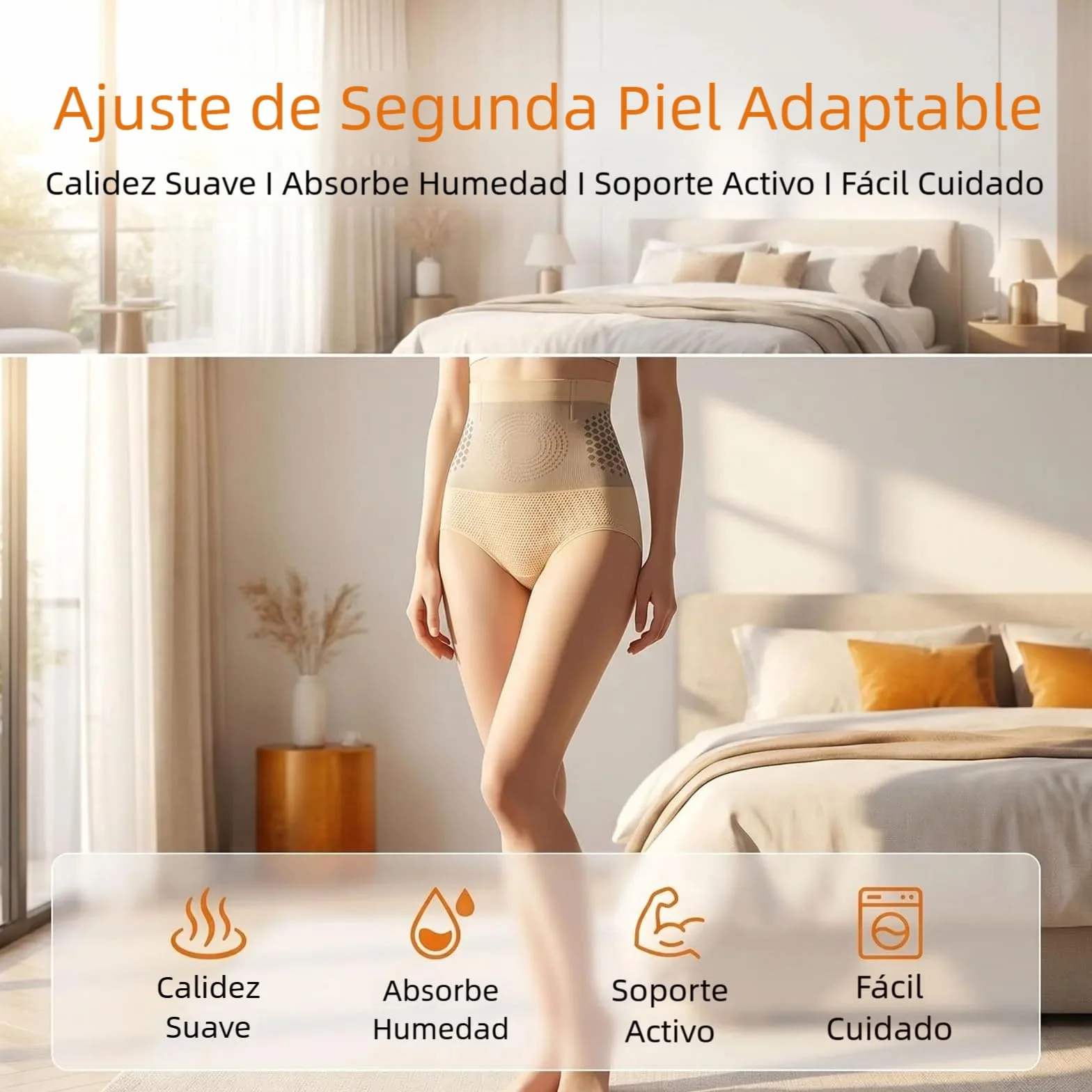 Pauraju Pantalones Cortos Termogénicos Reductores 4 en 1 para Esculpir Control de Barriga Cintura Alta
