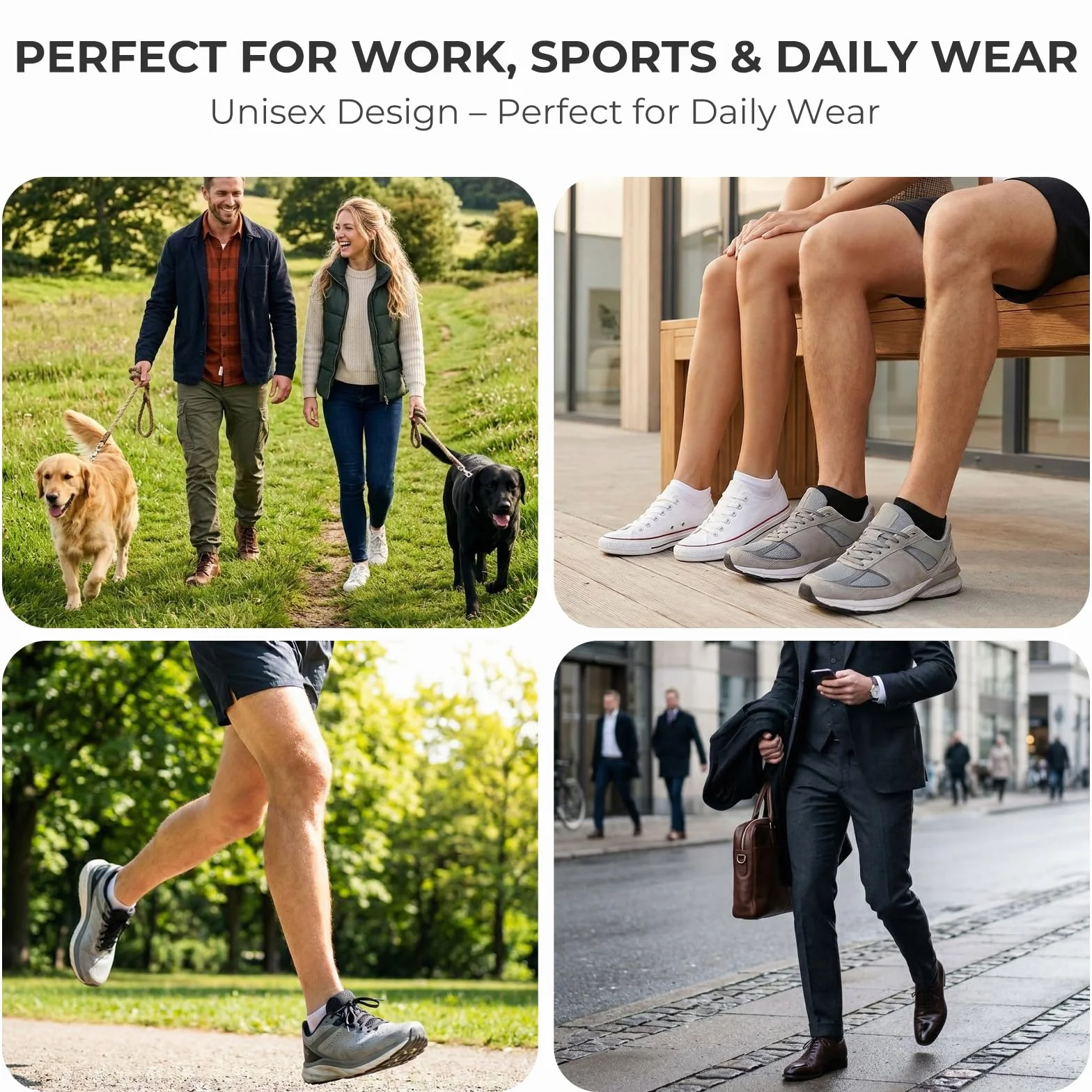 Calcetines Tobilleros de Algodón Peinado Suave Transpirables para Hombre y Mujer