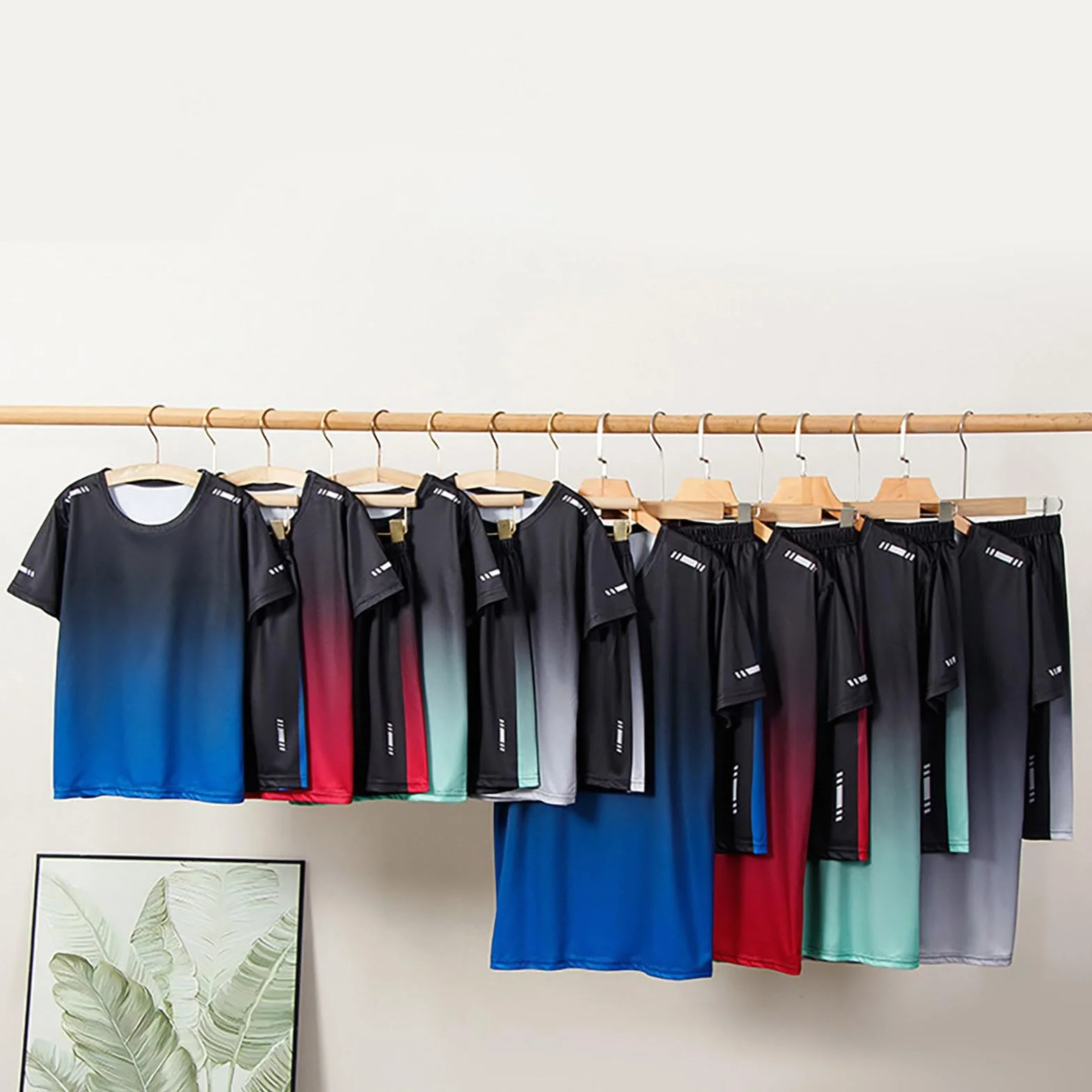 Conjunto completo de ropa de verano para niños camisetas manga corta y pantalones cortos deportes