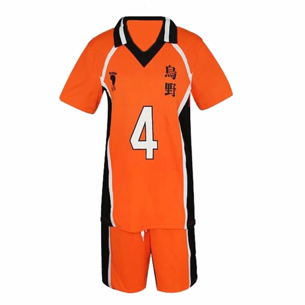 COMING Karasuno Uniform Shouyou Hinata Halloween Cosplay Costume Shirt Shorts Volleyball Jersey