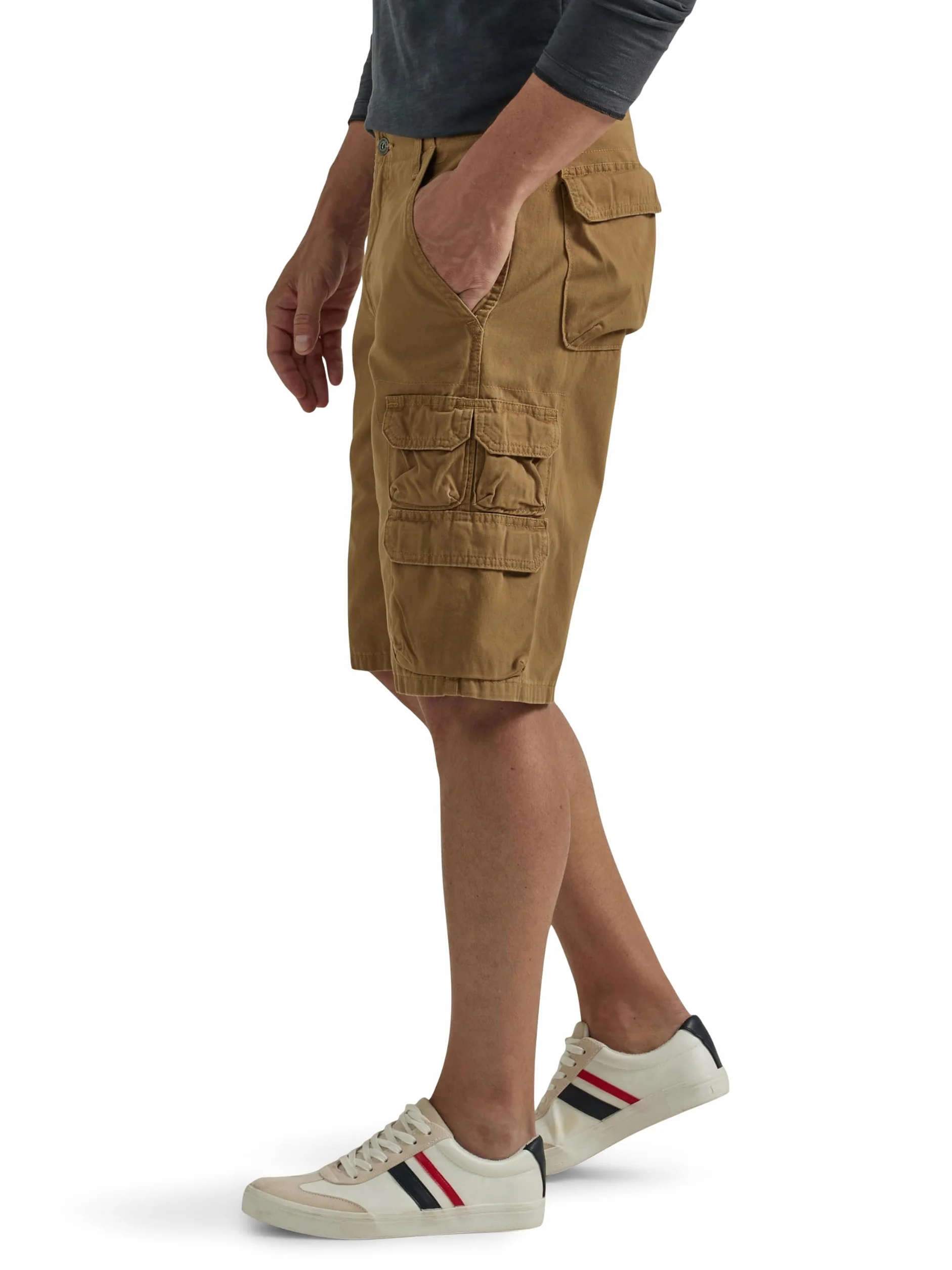 Wrangler Authentics Pantalón Corto Cargo de Sarga Premium Hombre