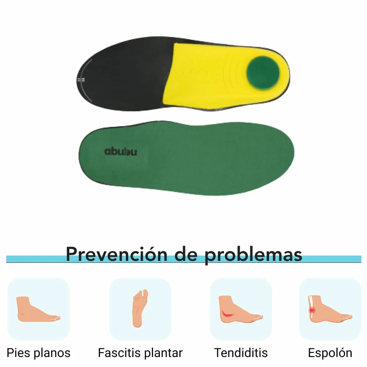 Plantillas Fascitis Plantar Anatómicas Abubu 42-43