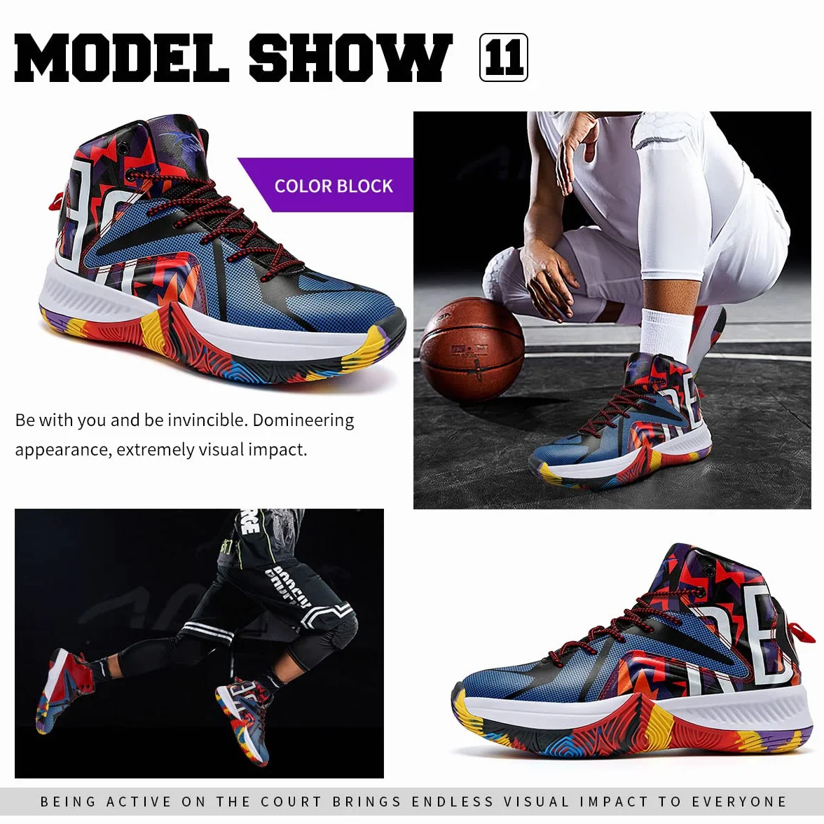 Zapatillas de baloncesto para niños niñas cómodas camuflaje 34 EU