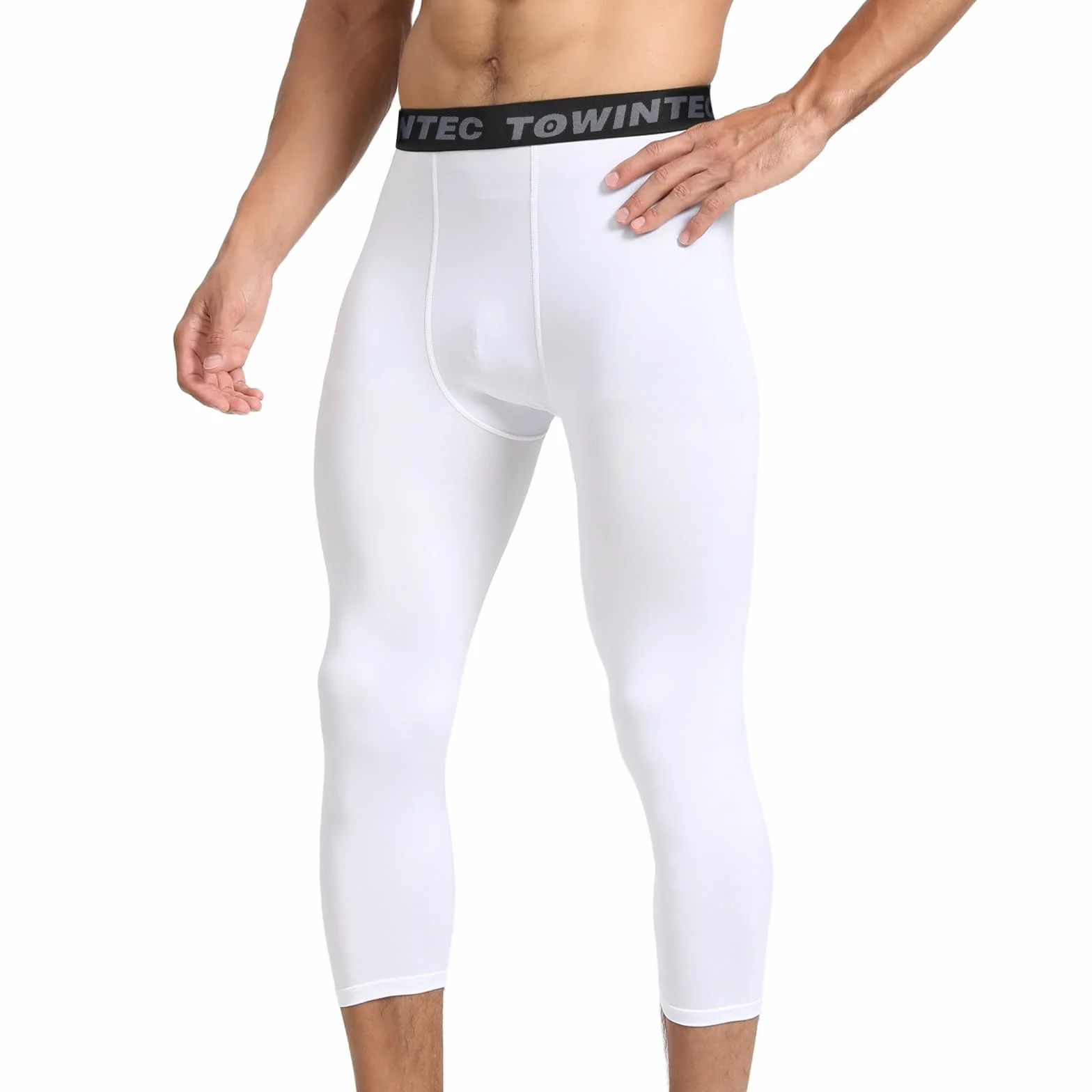 Mallas Hombre 3/4 Leggings de Compresión Entrenamiento Deporte Capa Base Transpirable