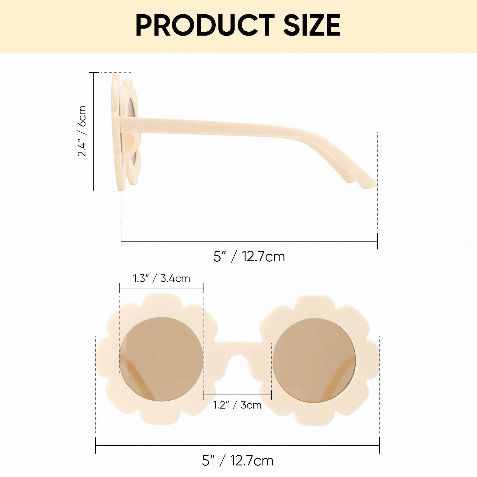 DRESHOW Kids Gafas de Sol Redondas para Niñas Niños