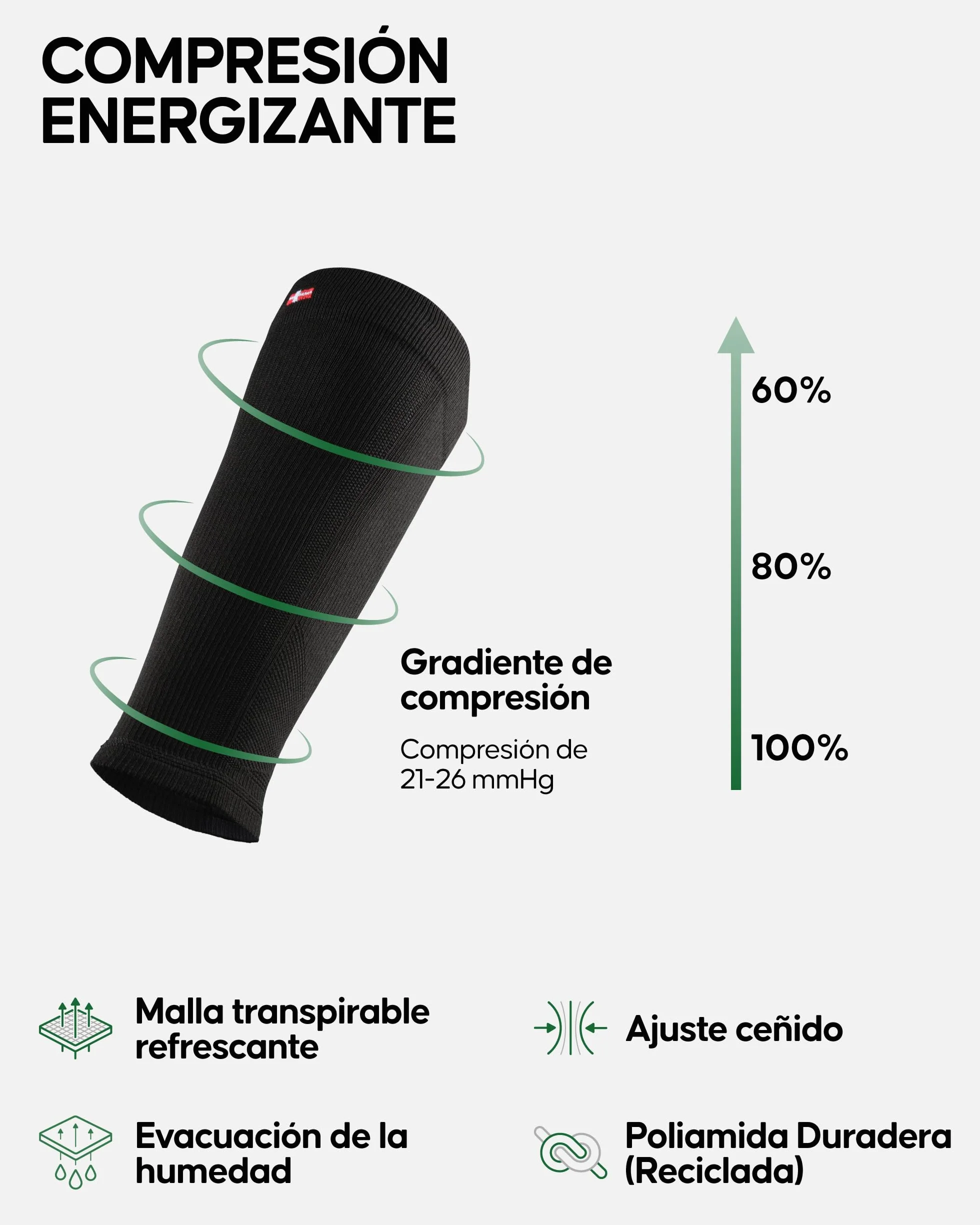 DANISH ENDURANCE Manga de Compresión Premium para Running, Secado Rápido, Hombre y Mujer, 1 o 3 Pack