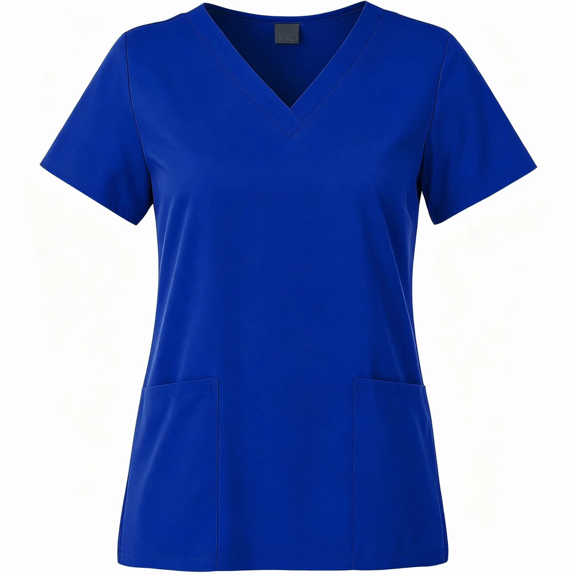 Uniformes médicos para mujer cuello en V manga corta 2 bolsillos Q-DK56