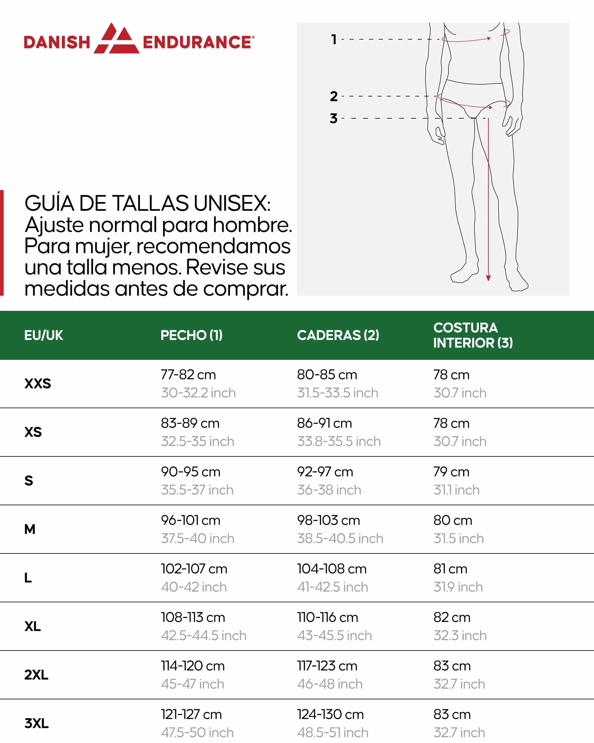 DANISH ENDURANCE Conjunto Térmico Unisex Camiseta y Pantalón Material Reciclado 2 Pack