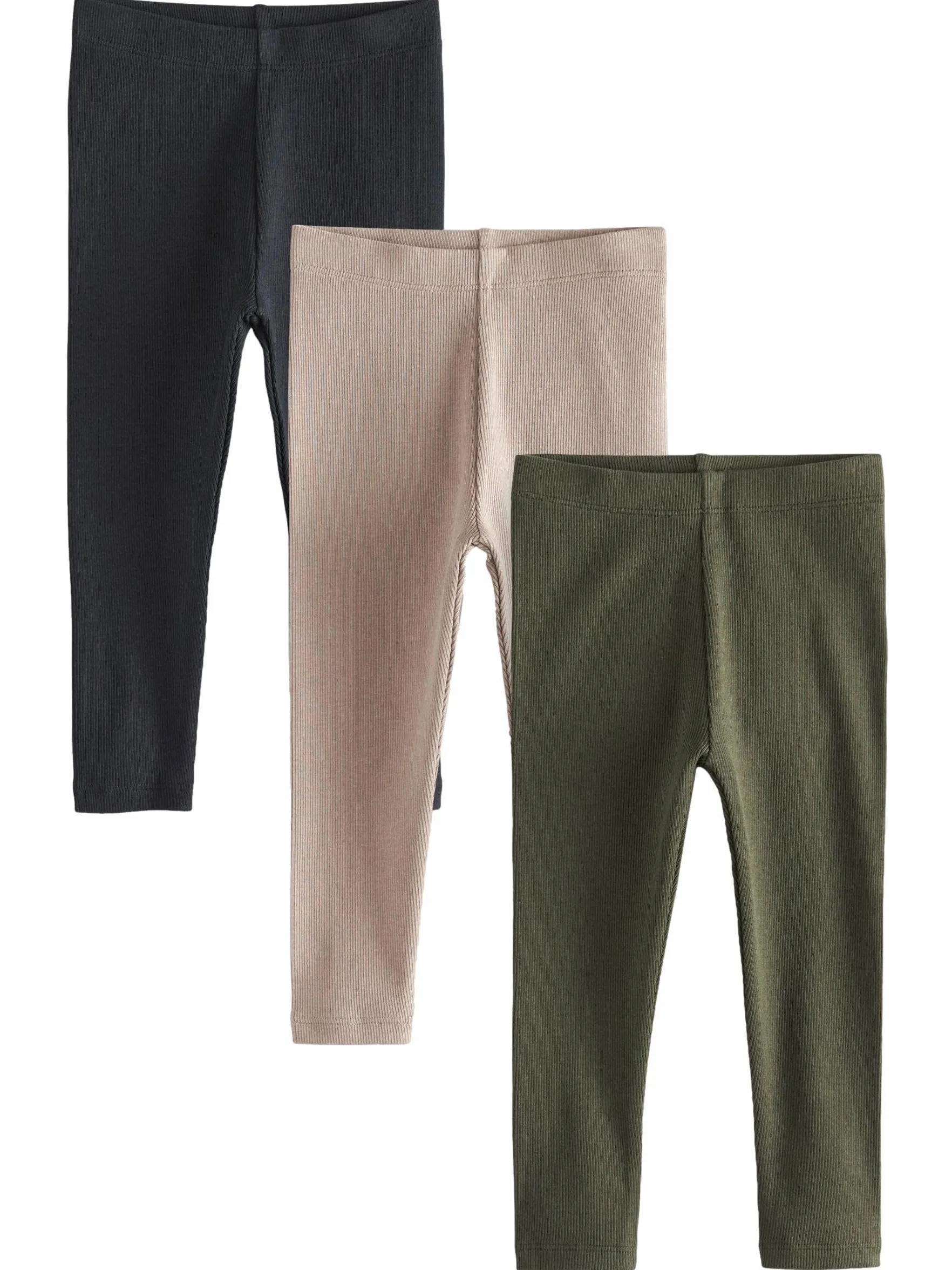 NEXT Niños Pack de 3 Leggings de Punto Acanalado