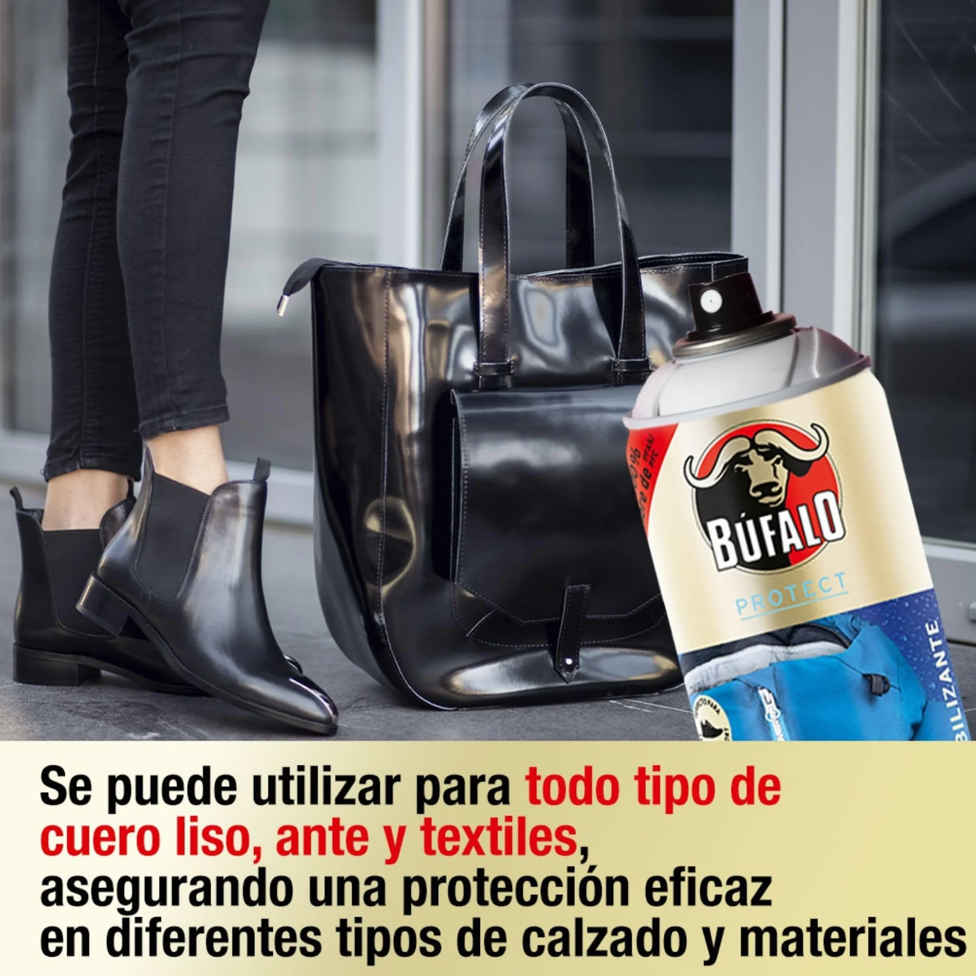 Búfalo Spray Impermeabilizante Calzado 250ml Protector Zapatillas Transparente Repelente Agua Suciedad
