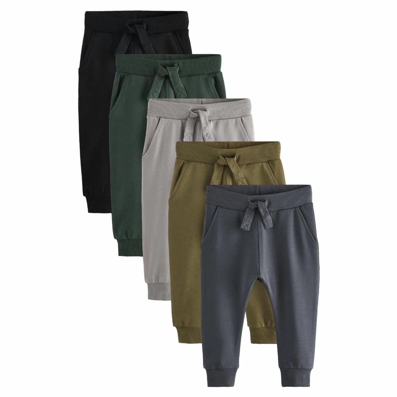 NEXT Niños Pack de 5 Pantalones de chándal de Corte Ajustado