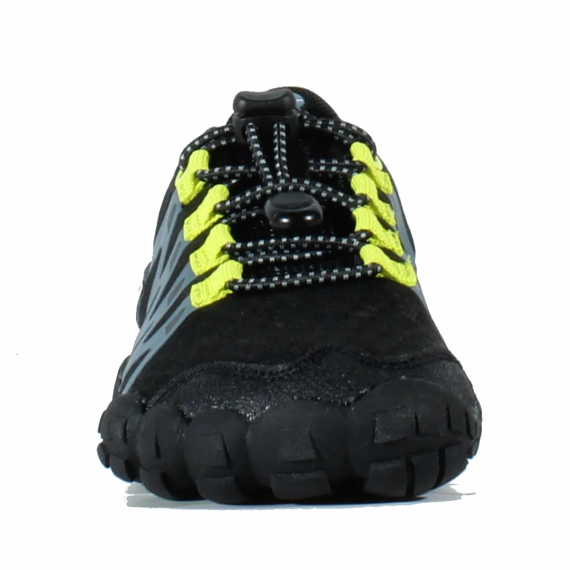 HI-TEC Zapatillas Barefoot Niño Abyss Junior Deportivas Montaña Senderismo Calzado Respetuoso Minimalista Transpirable Flexible Black-Lime 30