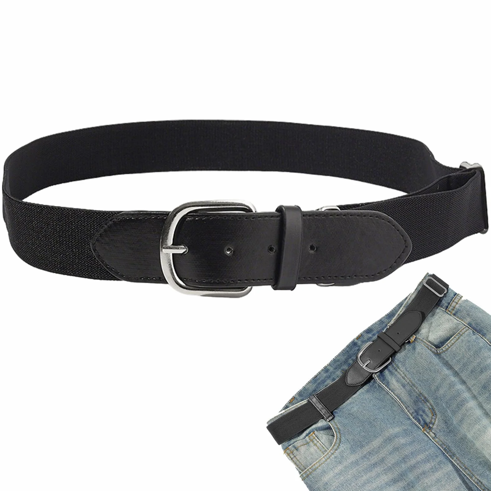 Cinturón Elástico Ajustable para Niños y Niñas con Hebilla de Metal