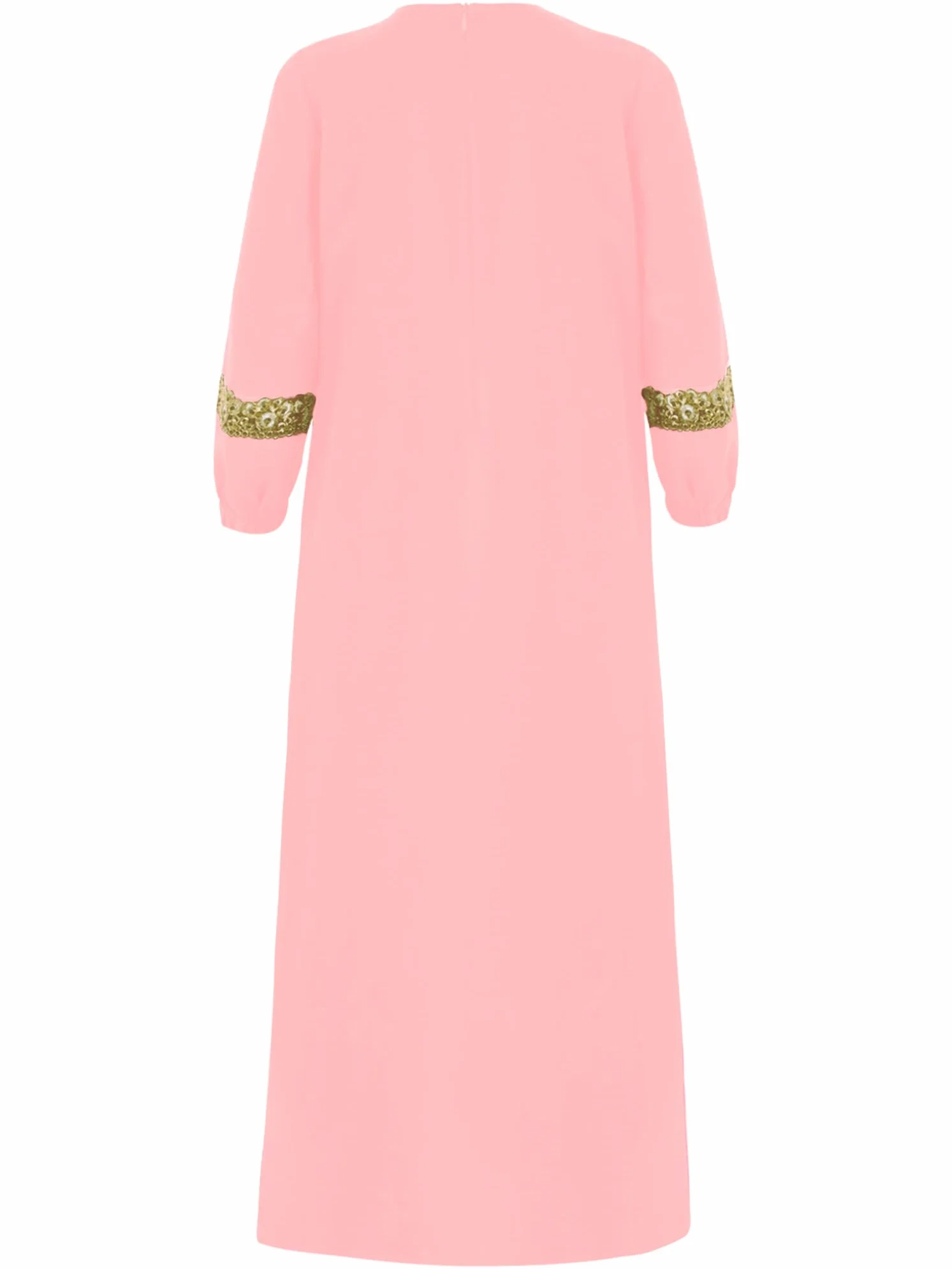 Freebily Vestido Largo Musulmán para Niñas Manga Larga Vestido Árabe