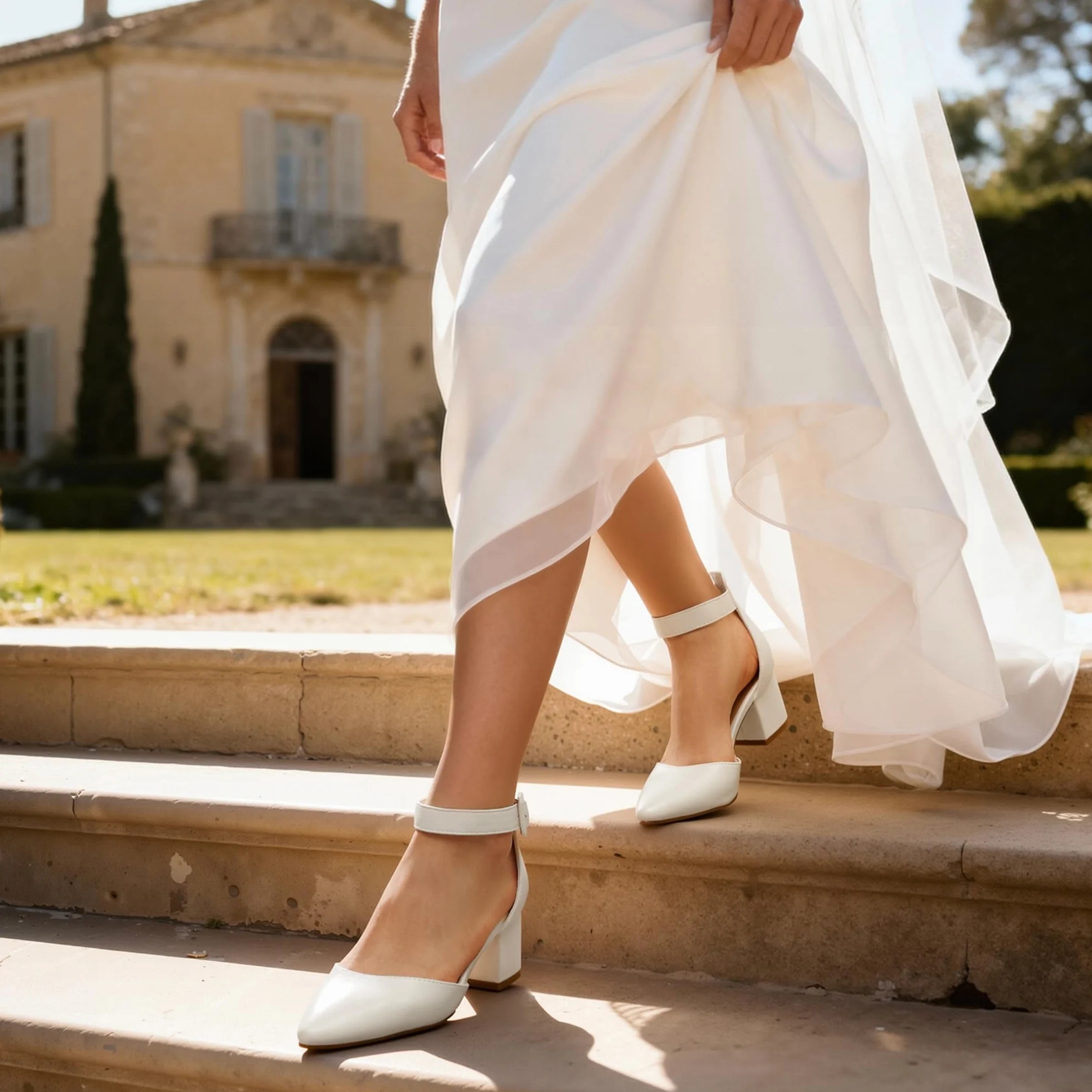 Dream Pairs ANNEE Zapatos de Corte para Mujer con Correas elásticas en el Tobillo