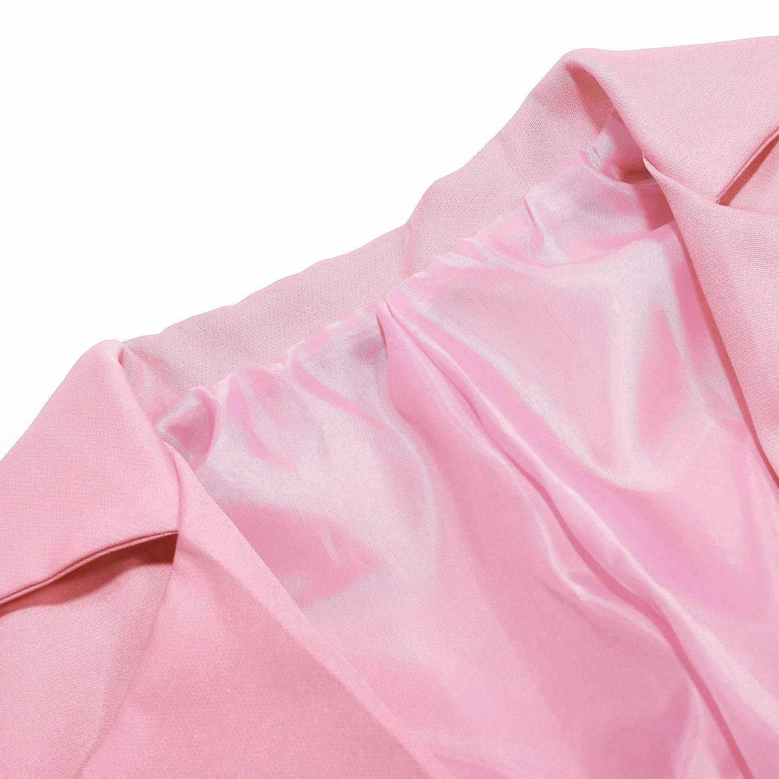 Blazer Casual Niñas Manga Larga Cuello Solapa Bolsillo Interior Frente Abierto