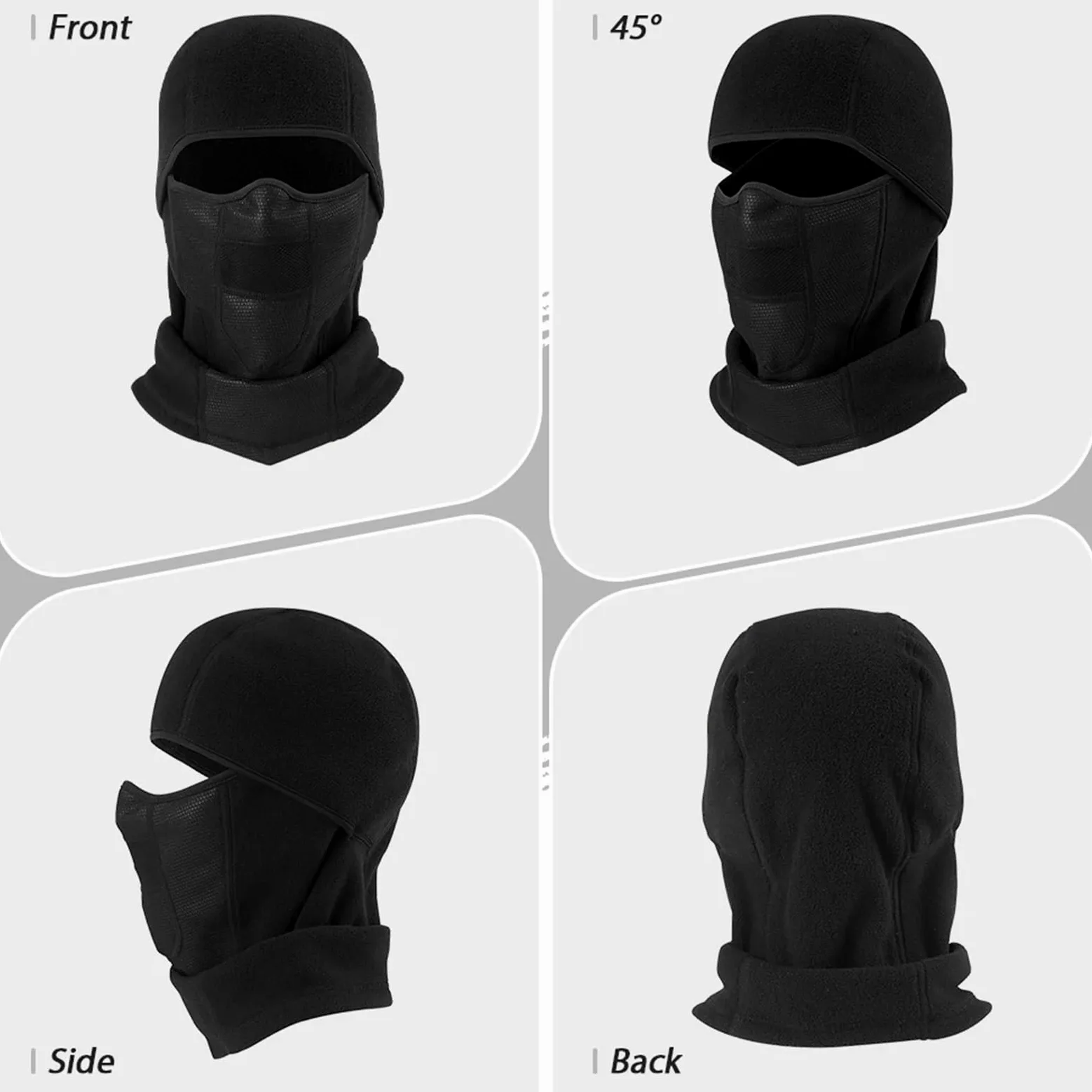 Pasamontañas 1/2 piezas de máscara facial completa invierno for ciclismo, a prueba viento, for motocicleta, transpirable, for deportes al aire libre, for hombre, for la cabeza(2 pcs)