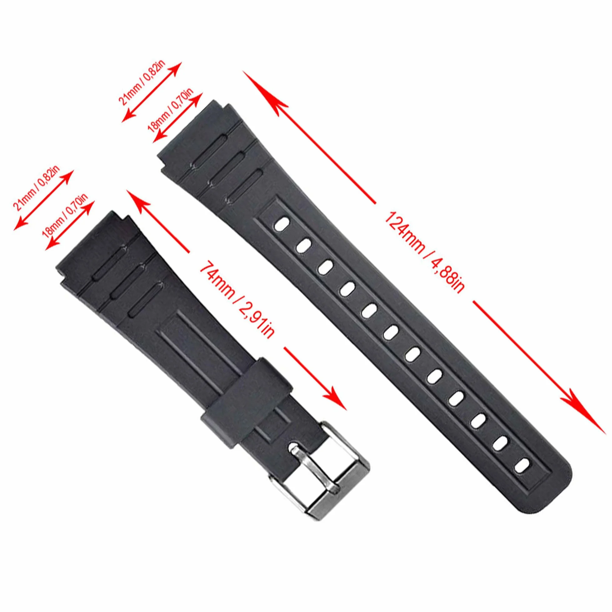 Pasek do zegarka Casio F-91W F-105 F-106W 18mm