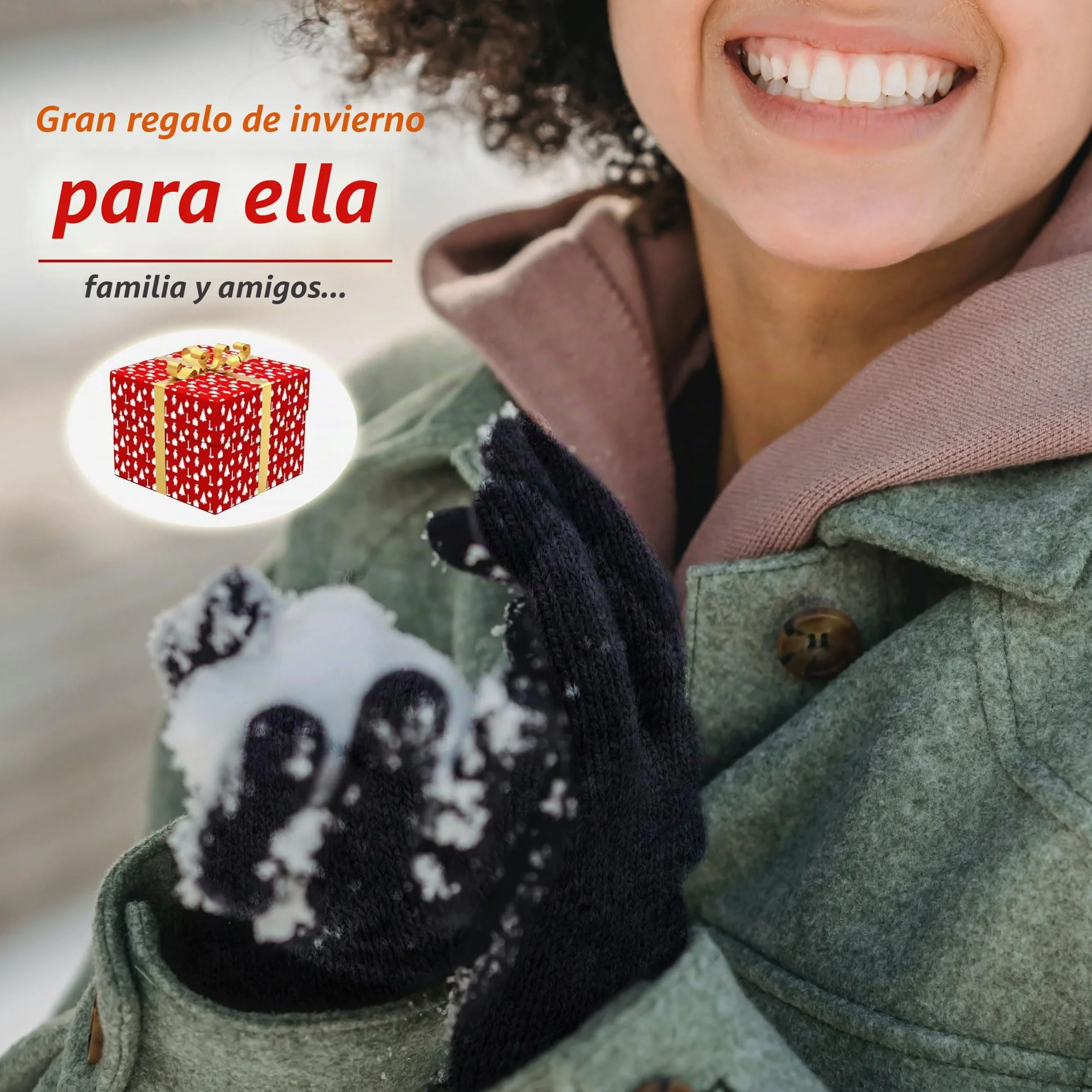 Guantes termicos Invierno Pantalla Tactiles Lana Forro Cálido Cable Tejido Resistente al Viento Guantes de Teléfono para Movil Esquiar Ciclismo Conducir
