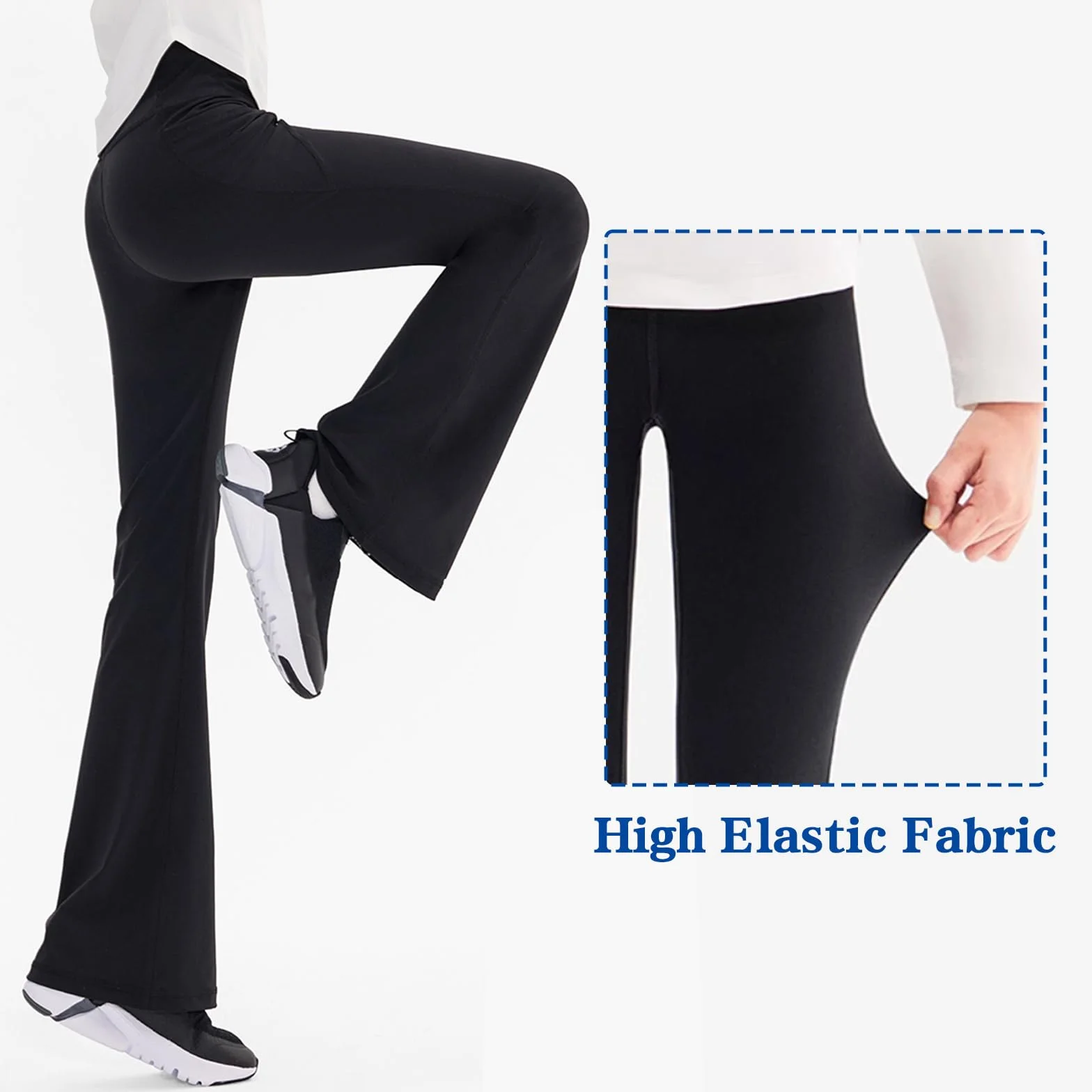 Pantalones Acampanados Deportivos Yoga Niña con Elasticidad