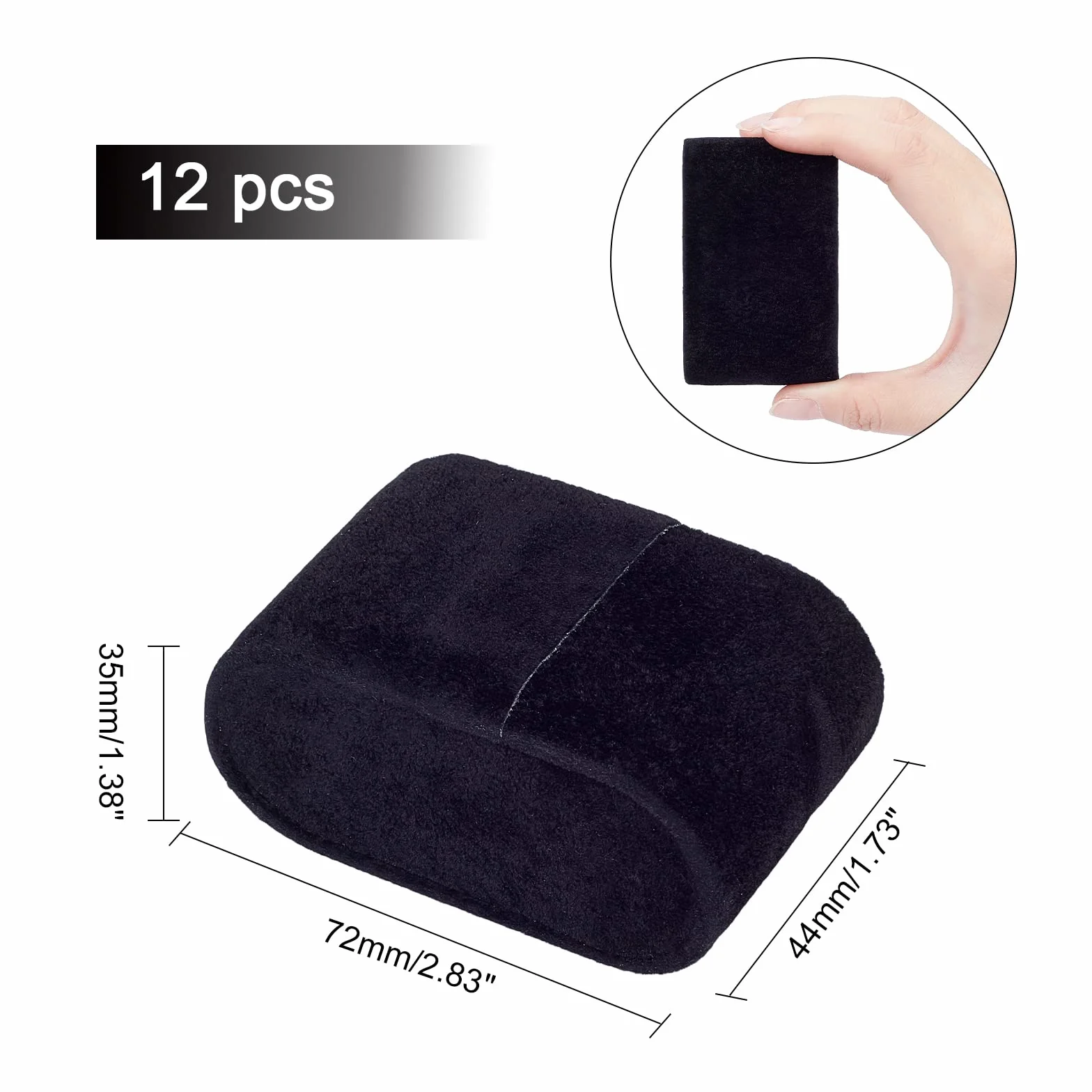 PandaHall Elite 12 Piezas Cojín para Reloj, Soporte Exhibición Joyas Organizador Pulsera Cadena Muñeca, 7,2x4,4x3,5cm