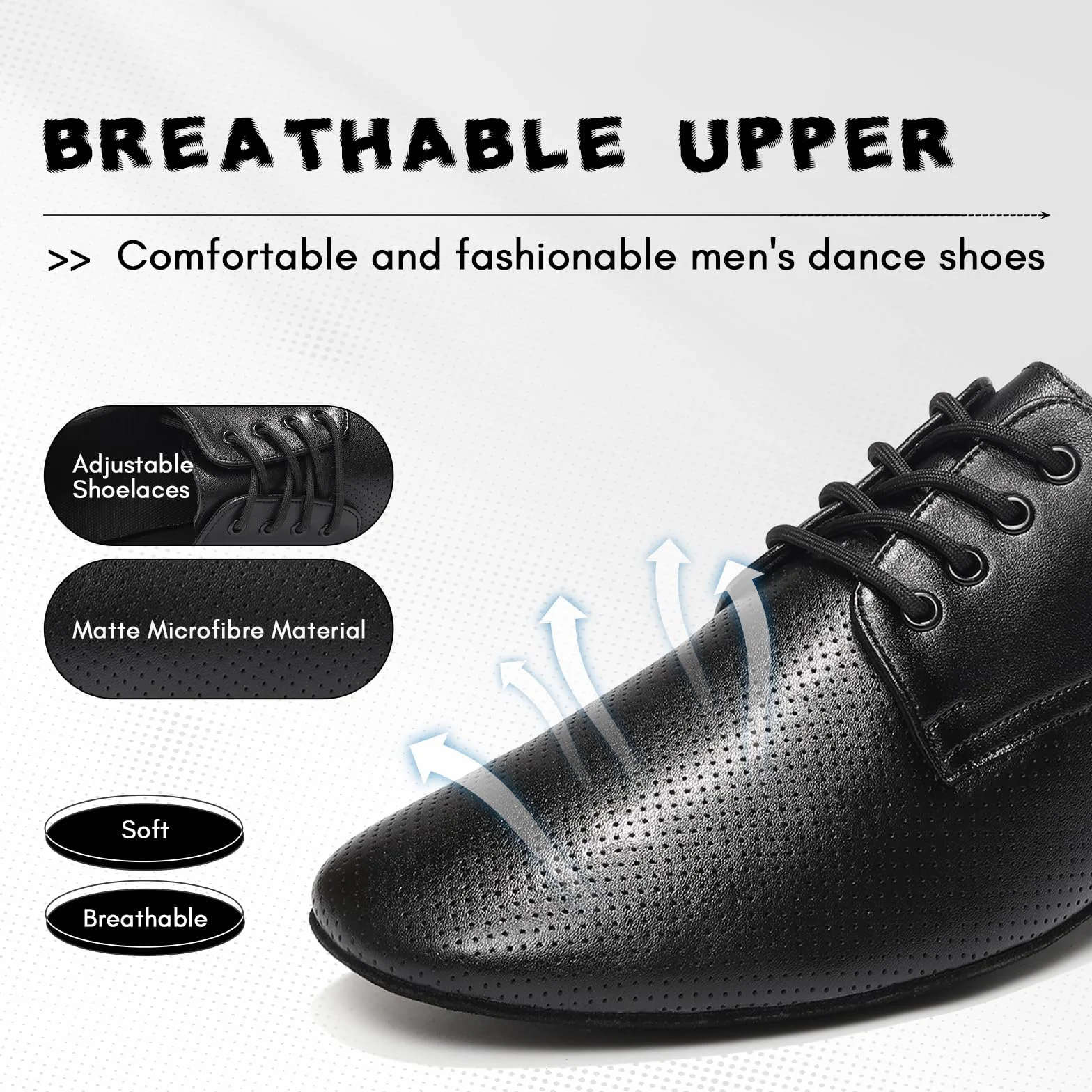 Zapatos de Baile Latino Hombre Tacón Bajo 2.5 cm Modèle 405