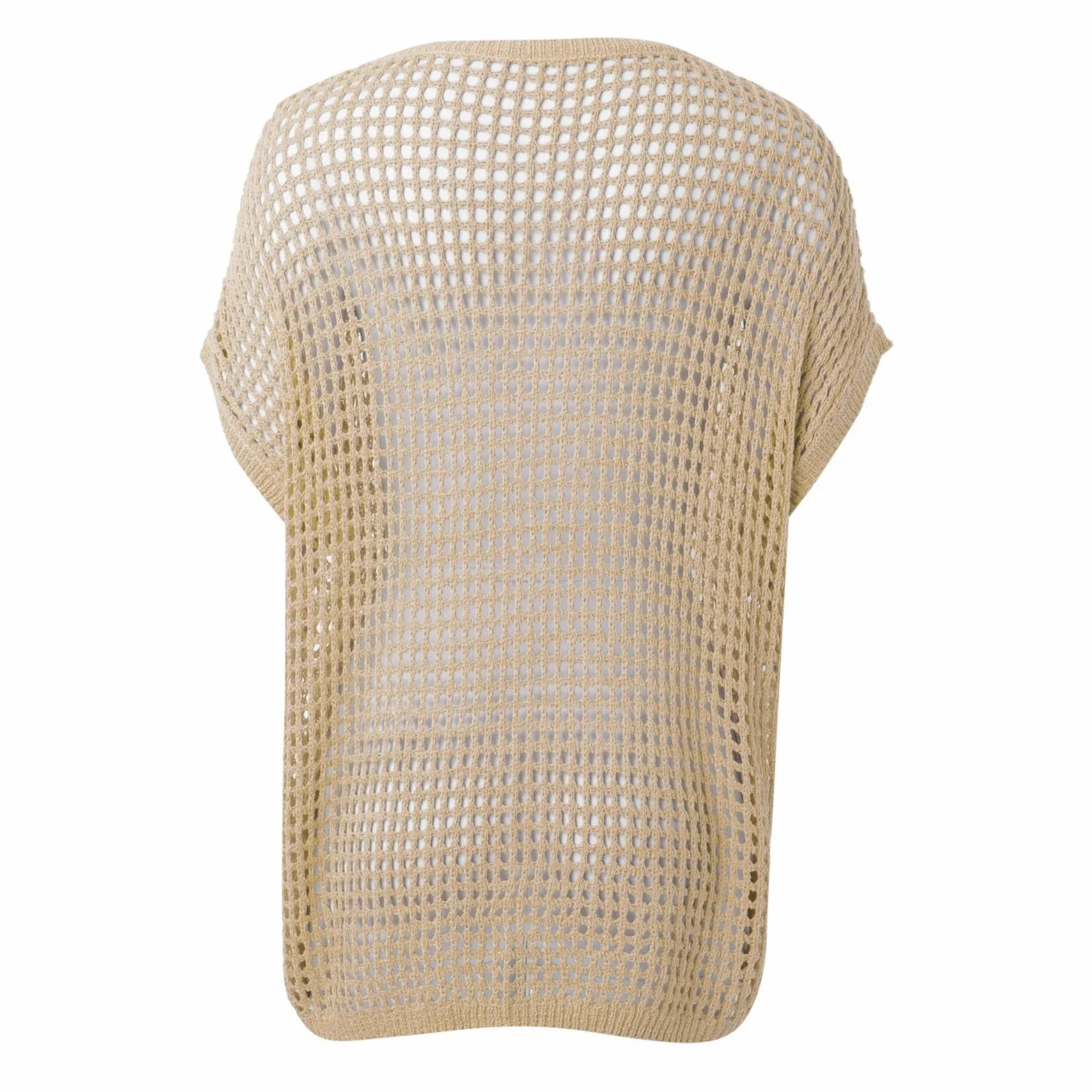 Top Mujer Ganchillo Cuello Redondo Cover Up Rejilla Chic Camiseta Punto Casual Blusa Suéter de Manga Corta con Cuello Redondo para Mujer, Tops de Punto calados de Ganchillo Informales