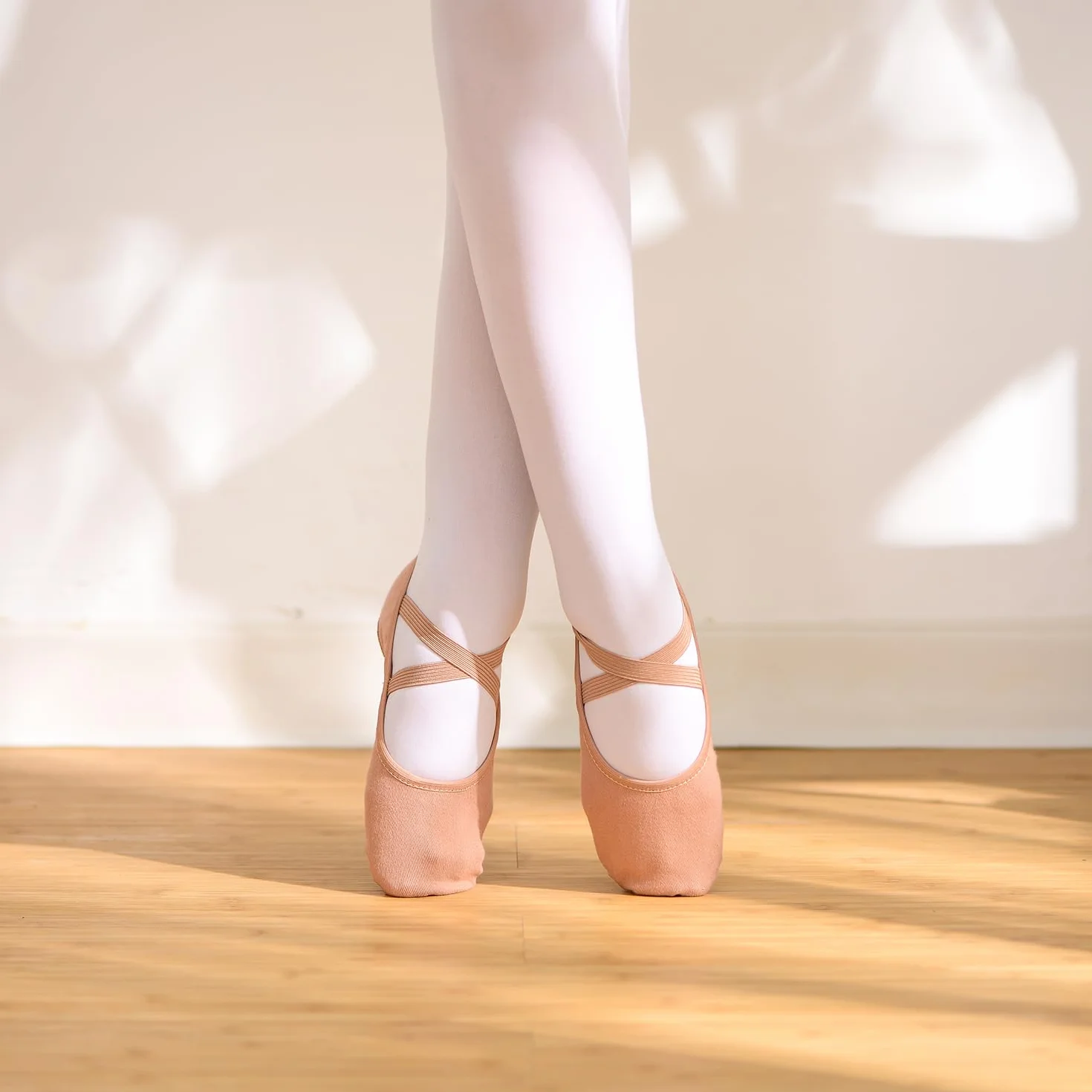 Uniuni Zapatillas Ballet Niña Elástica Zapatos Ballet Suela Cuero Dividido
