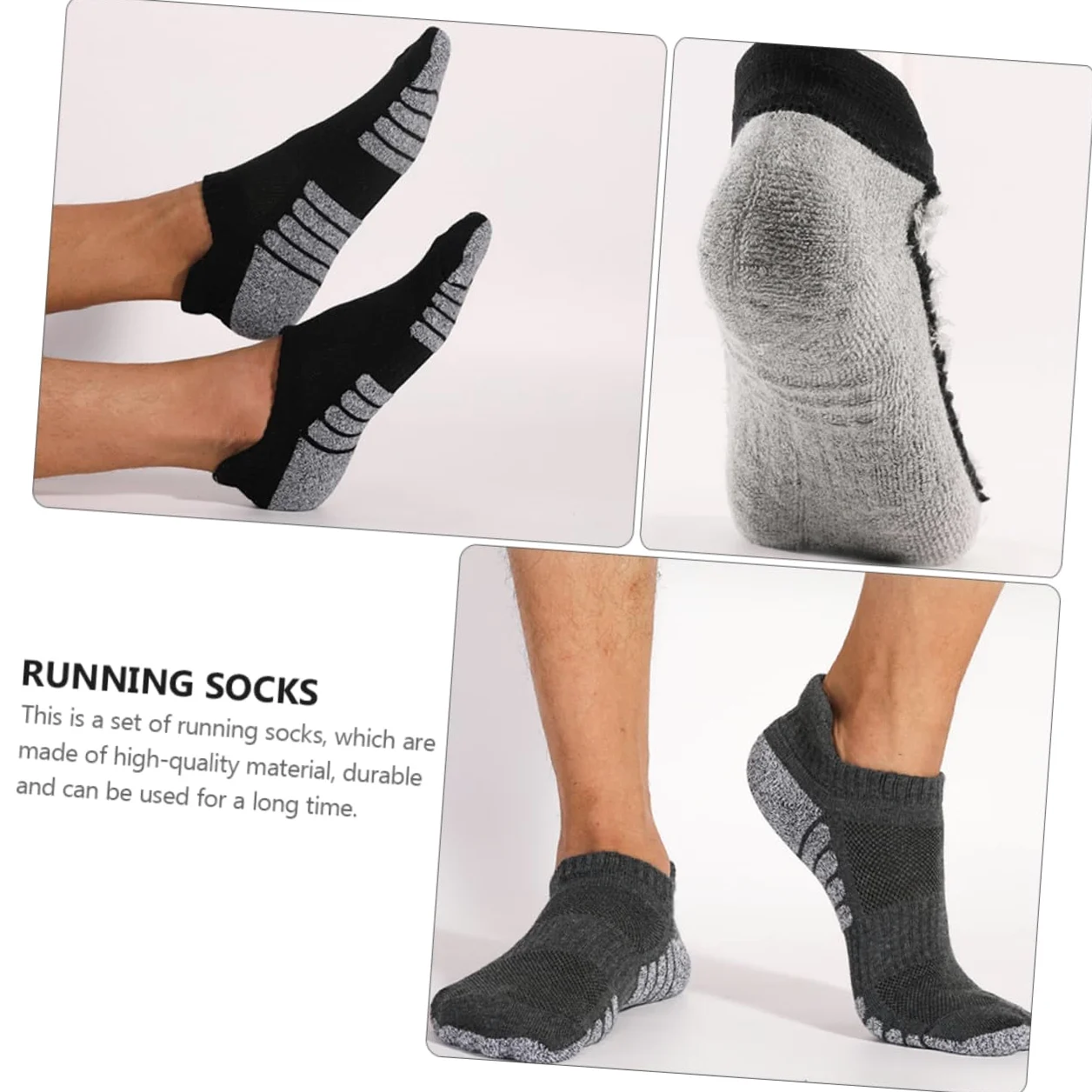 Gatuida 6pares Calcetines Antideslizantes Para Correr Gruesos De Algodón Calcetines Tobilleros Transpirables Para Deportes y Entrenamiento