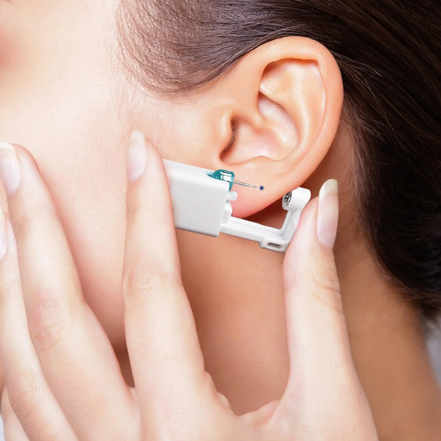Pistola Piercing Kit Perforador Oreja con Algodón de Alcohol para Principiantes