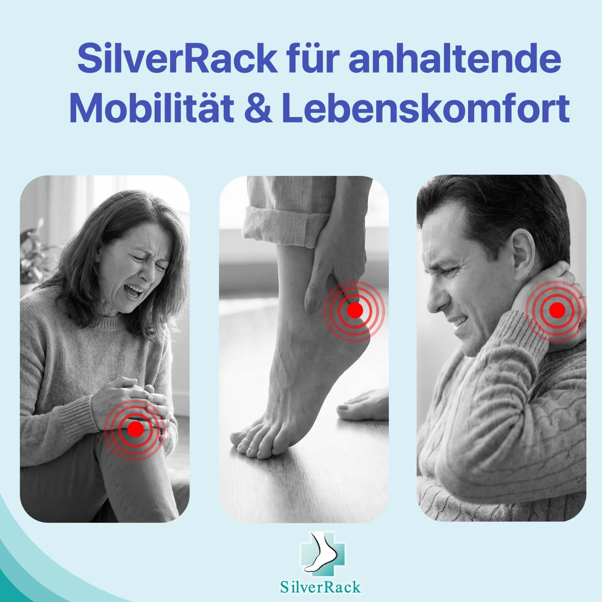 SilverRack Plantillas ortopédicas magnéticas con acupresión y masaje (Negro) soporte reflexología