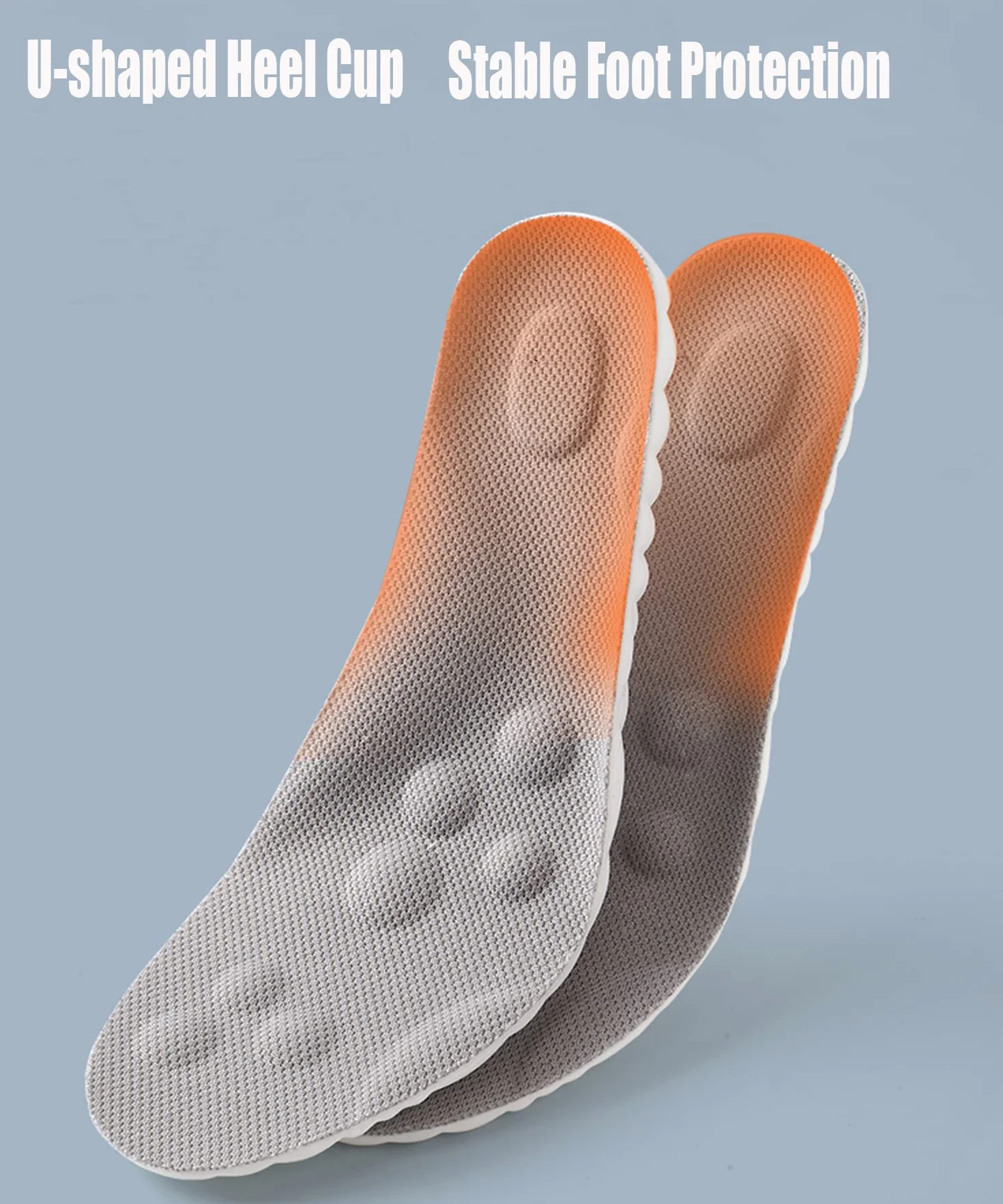 Plantillas Memory Foam para Mujer y Hombre Soporte de Arco Absorción de Impacto Transpirables 45-46 Negro Gris