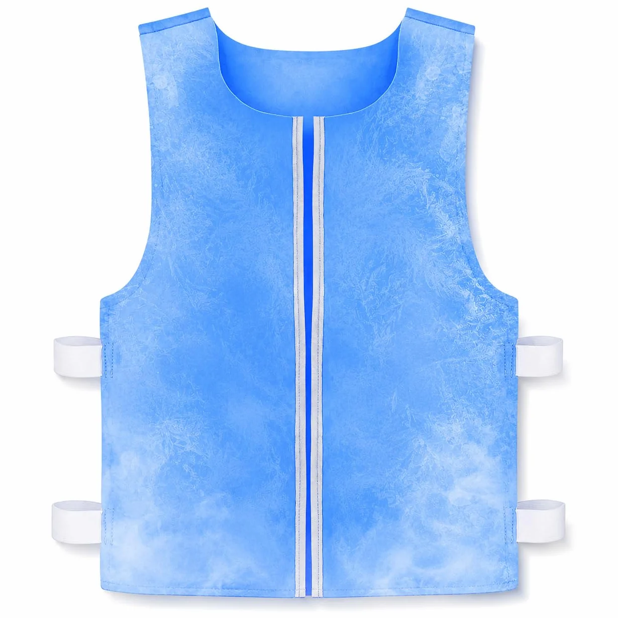 Chaleco refrigerante ajustable Garneck, chaleco frío deportivo, protección solar, control de alta temperatura (azul)